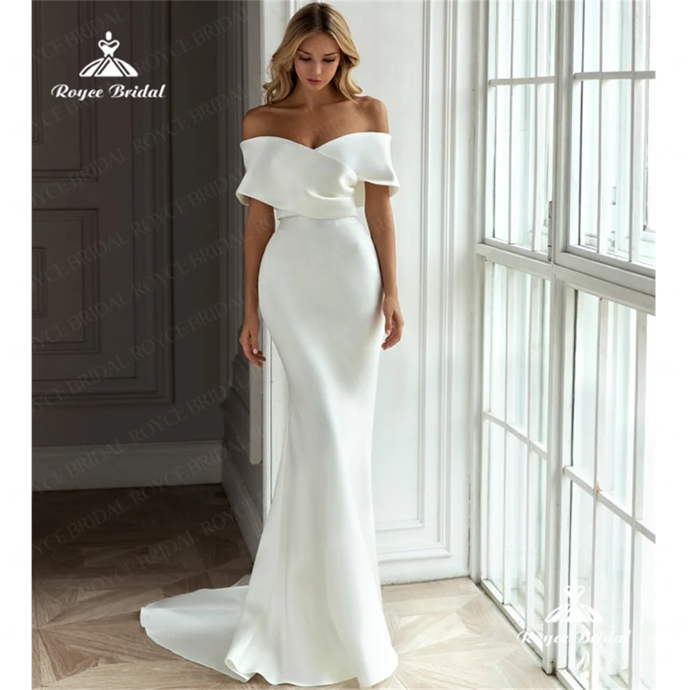 Roycebridal свадебное платье с V-образным вырезом Русалка 2025 атласное свадебное платье со шлейфом и открытыми плечами дешевое свадебное платье
Roycebridal свадебное платье с V-образным вырезом Русалка 2025 атласное свадебное платье со шлейфом и открытыми плечами дешевое свадебное платье