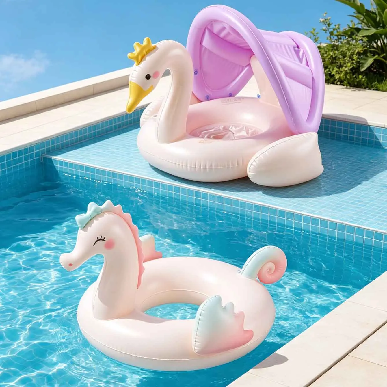 1PC Inflatable Swan Pool Float with Sun Canopy Pool Floats Cute Swim Ring with Handles for Summer Beach Pool Party
1PC Inflatable Swan Pool Float with Sun Canopy Pool Floats Cute Swim Ring with Handles for Summer Beach Pool Party