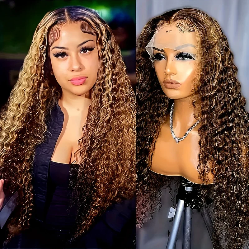 P427 Colored Brazilian Loose Deep Wave 13x4 Lace Front Wig 30 Inch Highlight Ombre 13x4 Lace Frontal Wig Curly Human Hair Wigs
P427 Colored Brazilian Loose Deep Wave 13x4 Lace Front Wig 30 Inch Highlight Ombre 13x4 Lace Frontal Wig Curly Human Hair Wigs