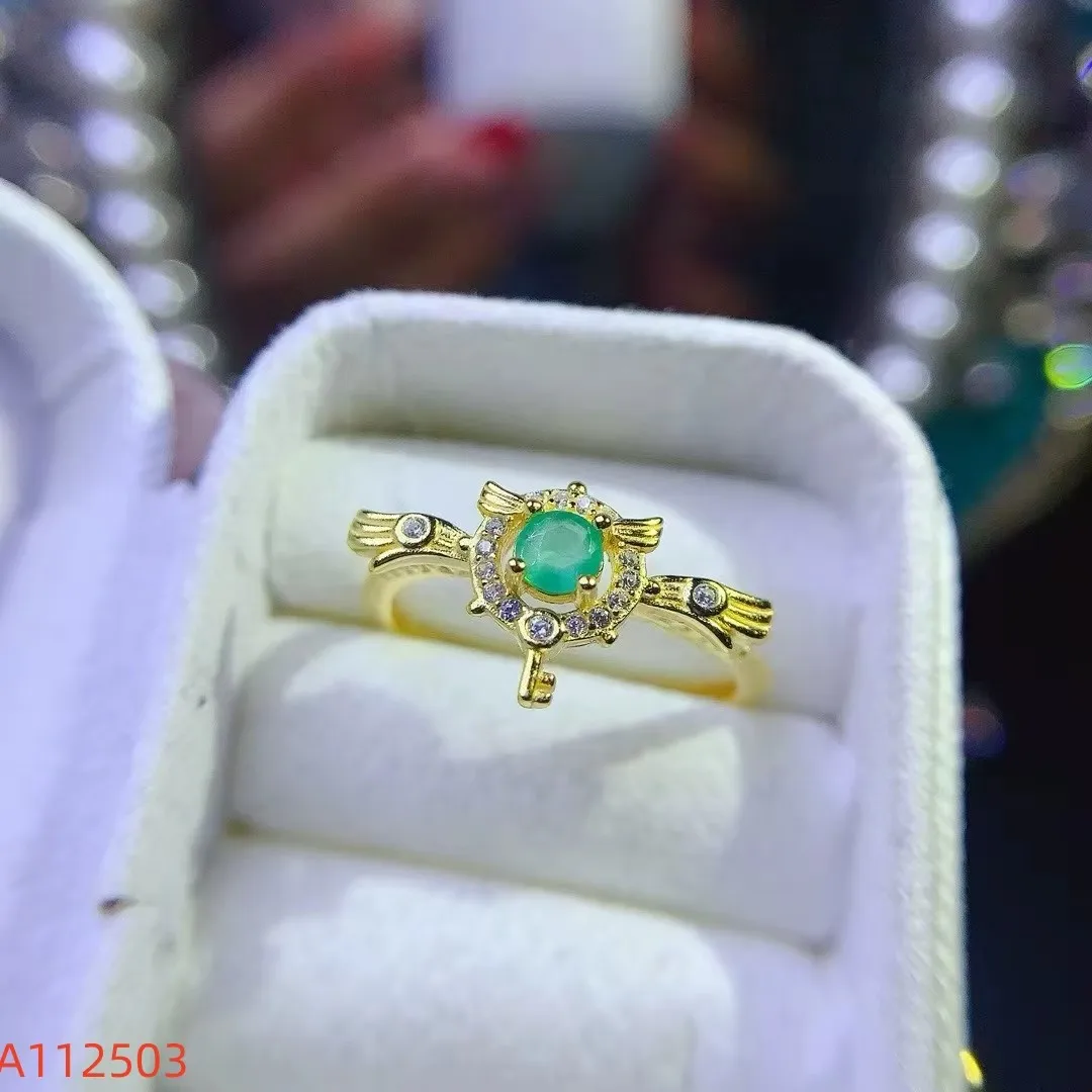 KJJEAXCMY Fine Jewelry Natural Emerald Women's Ring S925 Pure Silver Electroplated 18K gold give your girlfriend a birthday Gift
KJJEAXCMY Fine Jewelry Natural Emerald Women's Ring S925 Pure Silver Electroplated 18K gold give your girlfriend a birthday Gift