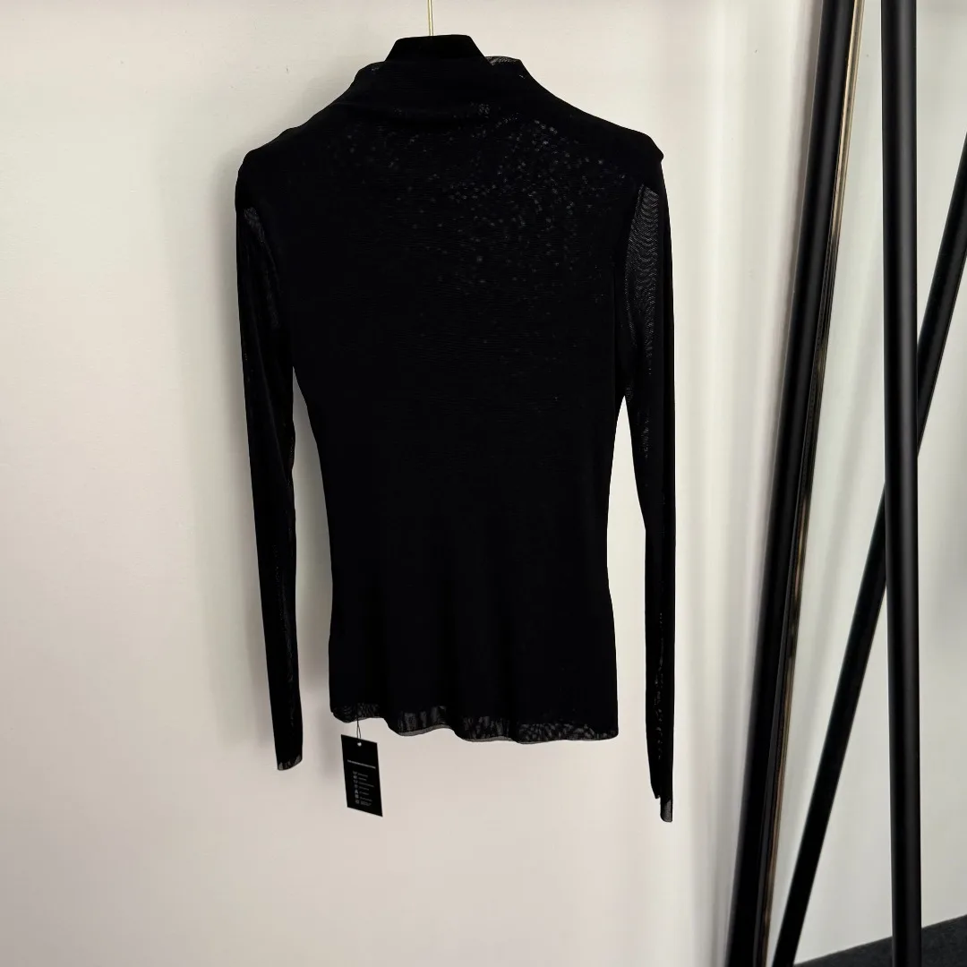 2025 Semi-Sheer Mesh Top Long Sleeve, Women‘s Slim Fit Mock Neck Shirt for Layering & Clubwear
2025 Semi-Sheer Mesh Top Long Sleeve, Women‘s Slim Fit Mock Neck Shirt for Layering & Clubwear