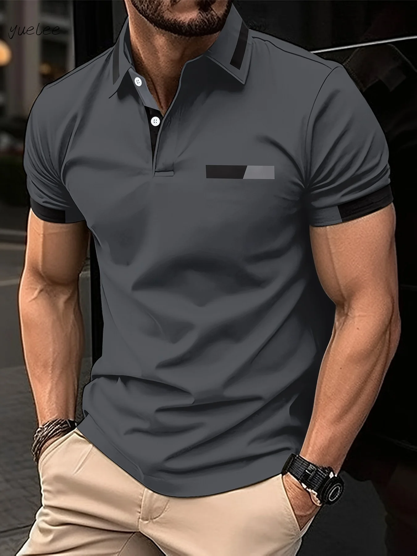 Men's Solid Color Printed Lapel Short Sleeve Polo Shirt Breathable Fabric Summer Fashion Street Casual Large Men's Clothing Tops
Men's Solid Color Printed Lapel Short Sleeve Polo Shirt Breathable Fabric Summer Fashion Street Casual Large Men's Clothing Tops