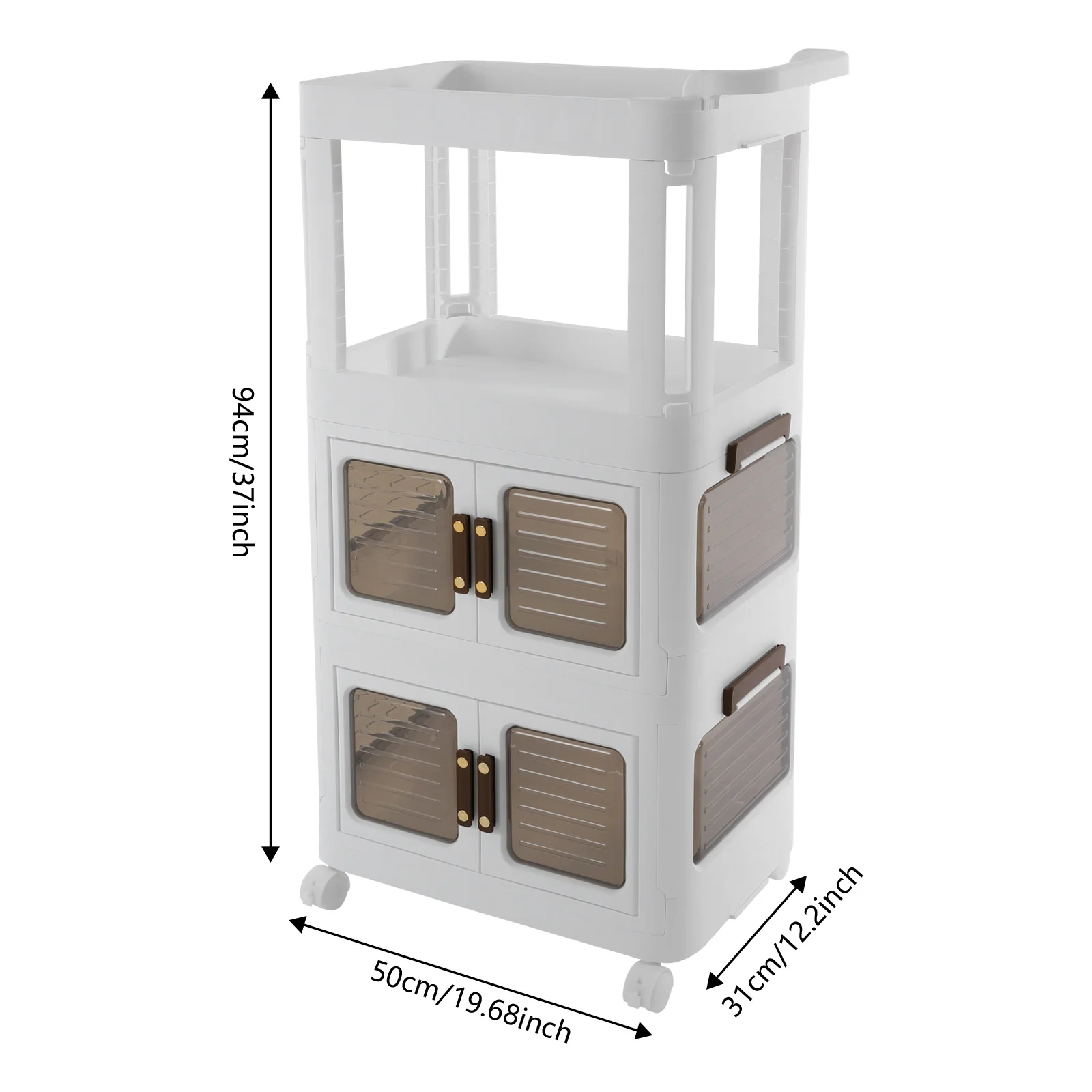Movable Storage Organizer, Storage Cart for Kitchen, Bathroom,Multifunctional Storage Organizer Clear Brown Doors Rounded Corner
Movable Storage Organizer, Storage Cart for Kitchen, Bathroom,Multifunctional Storage Organizer Clear Brown Doors Rounded Corner