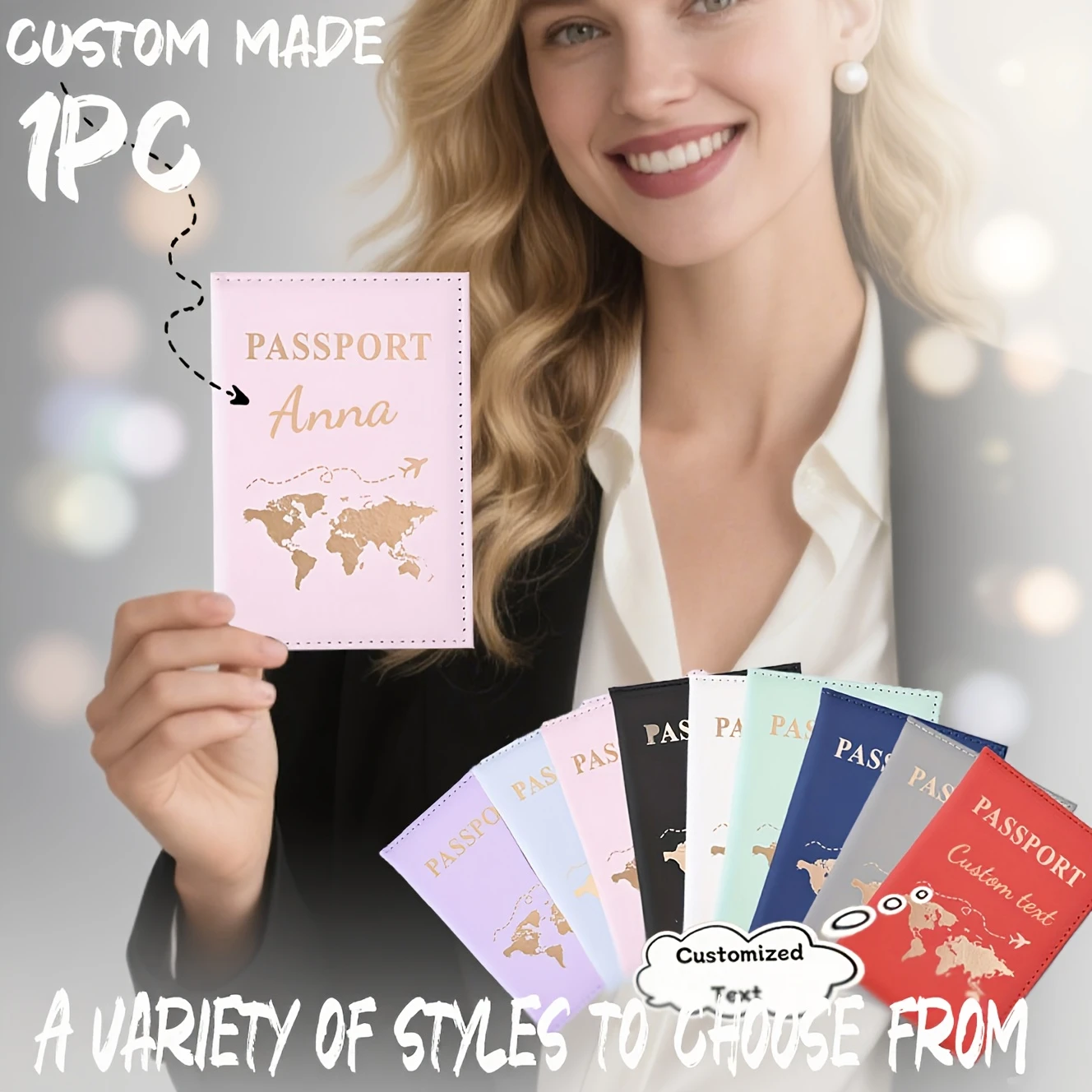 Customizable Personalized PU Passport Cover, Skin-Feel Passport & Ticket Holder, Great Travel Gift.
Customizable Personalized PU Passport Cover, Skin-Feel Passport & Ticket Holder, Great Travel Gift.
