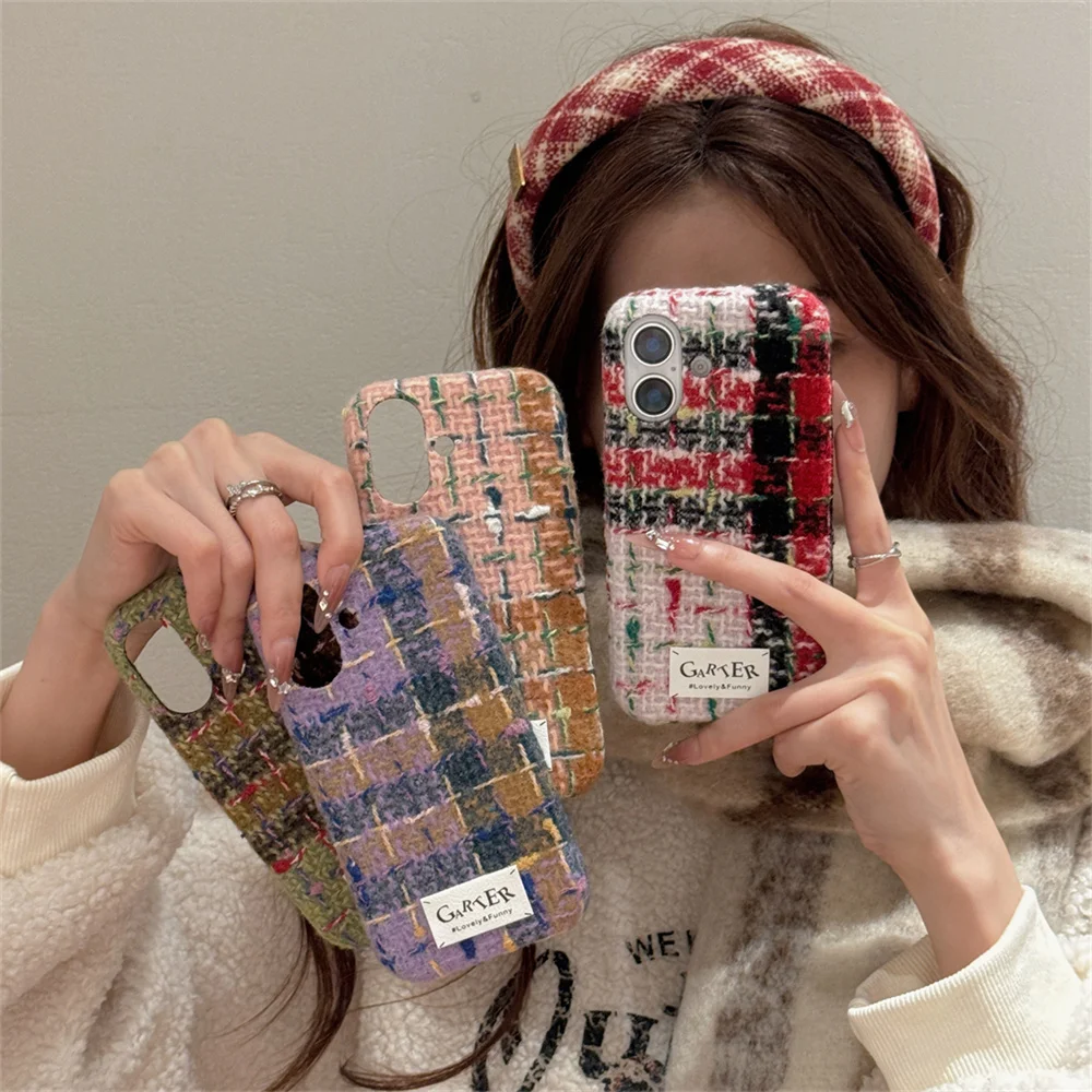 Warm fluffy plush plaid phone case for iPhone 16 17 Pro Max 13 14 15 Pro Cover Cute Cases Furry Christmas Protective Cover
Warm fluffy plush plaid phone case for iPhone 16 17 Pro Max 13 14 15 Pro Cover Cute Cases Furry Christmas Protective Cover