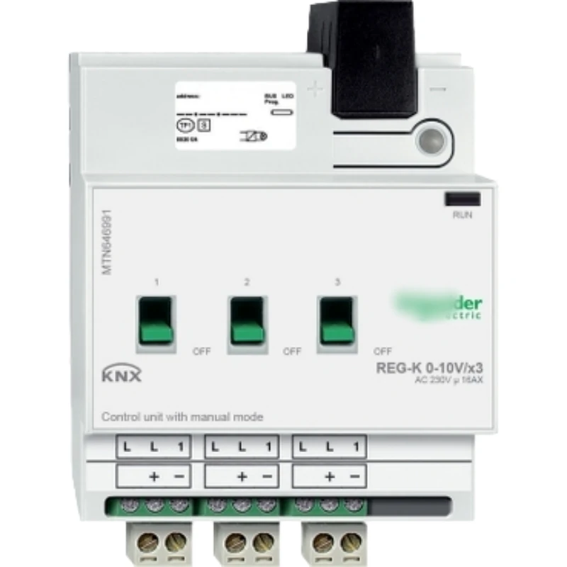 MTN646991 KNX Диммерный привод 3-канальный с аналоговым выходом 0-10В для монтажа на DIN-рейку
MTN646991 KNX Диммерный привод 3-канальный с аналоговым выходом 0-10В для монтажа на DIN-рейку