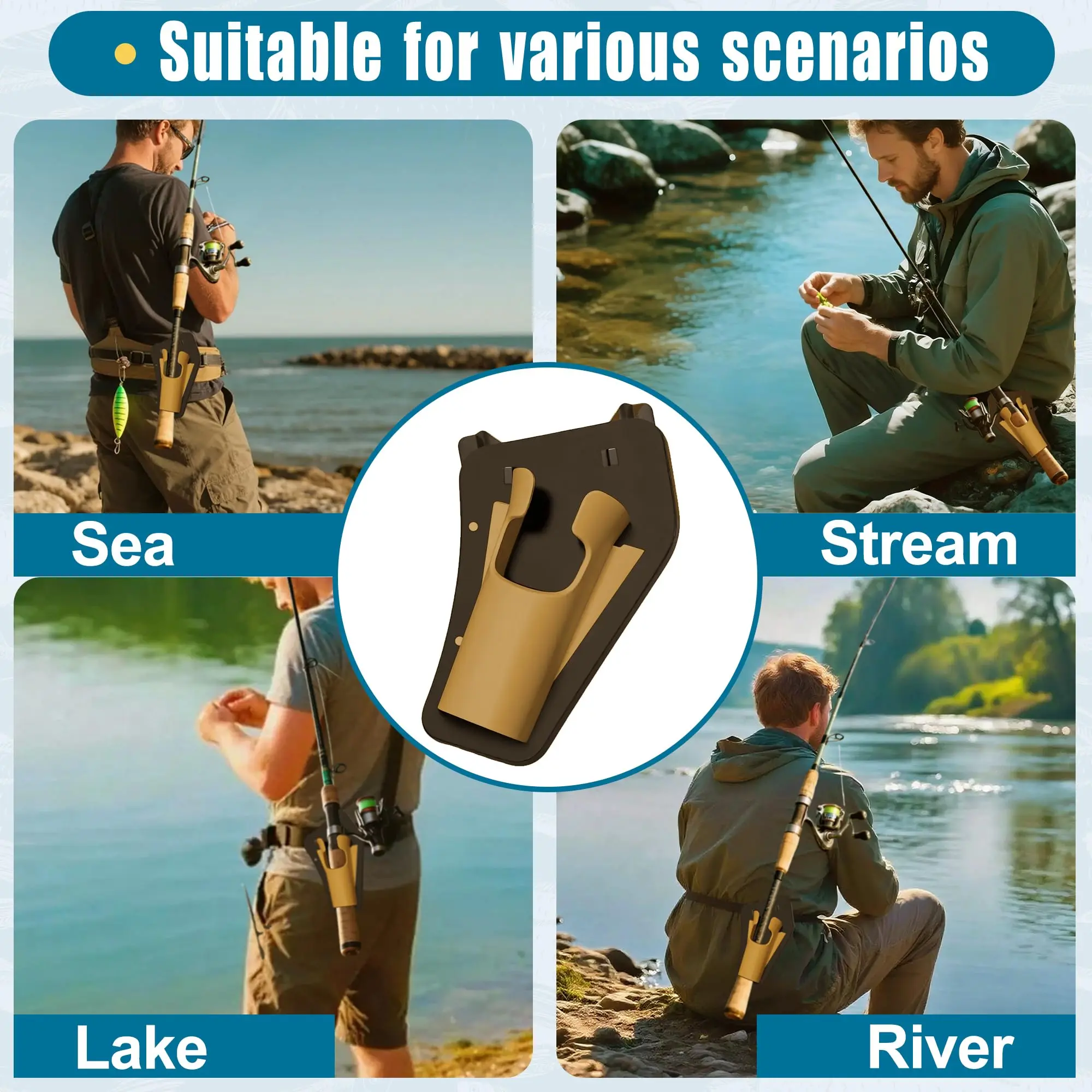 Sliding-In Fishing Rod Holder Waist Belt–Hands-Free Rod Holster for Fly Fishing & Shore Fishing Quick Release Gift for Fisherma
Sliding-In Fishing Rod Holder Waist Belt–Hands-Free Rod Holster for Fly Fishing & Shore Fishing Quick Release Gift for Fisherma