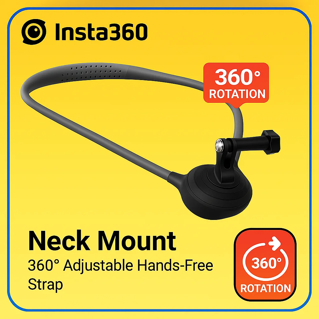 Регулируемый шейный ремень для Insta360 X4 / X3 / GO 3S / GO 3 / ONE RS | Противоскользящее силиконовое крепление для съемки POV | Магнитные руки-
Регулируемый шейный ремень для Insta360 X4 / X3 / GO 3S / GO 3 / ONE RS | Противоскользящее силиконовое крепление для съемки POV | Магнитные руки-