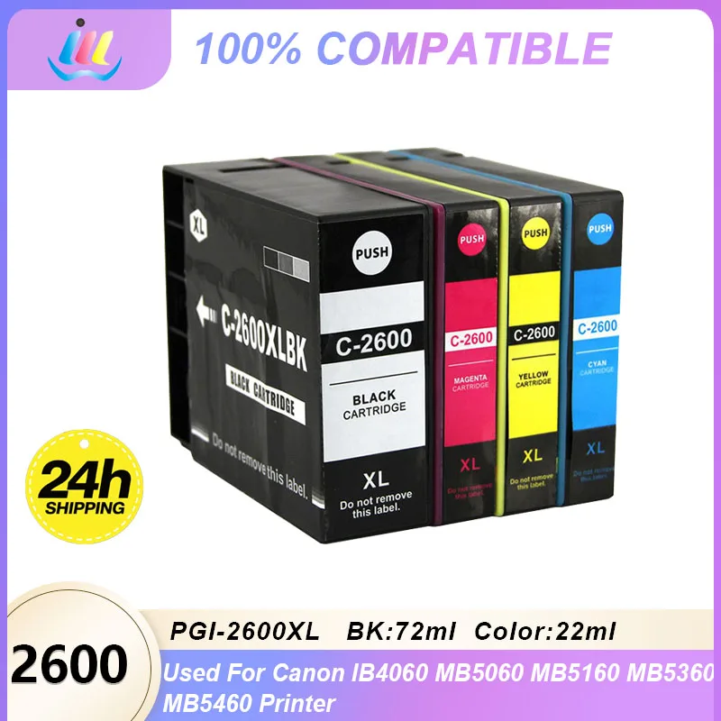 PGI2600 PGI 2600XL Compatible Ink Cartridge For Canon MAXIFY IB4060 MB5060 MB5160 MB5360 MB5460 Printer
PGI2600 PGI 2600XL Compatible Ink Cartridge For Canon MAXIFY IB4060 MB5060 MB5160 MB5360 MB5460 Printer