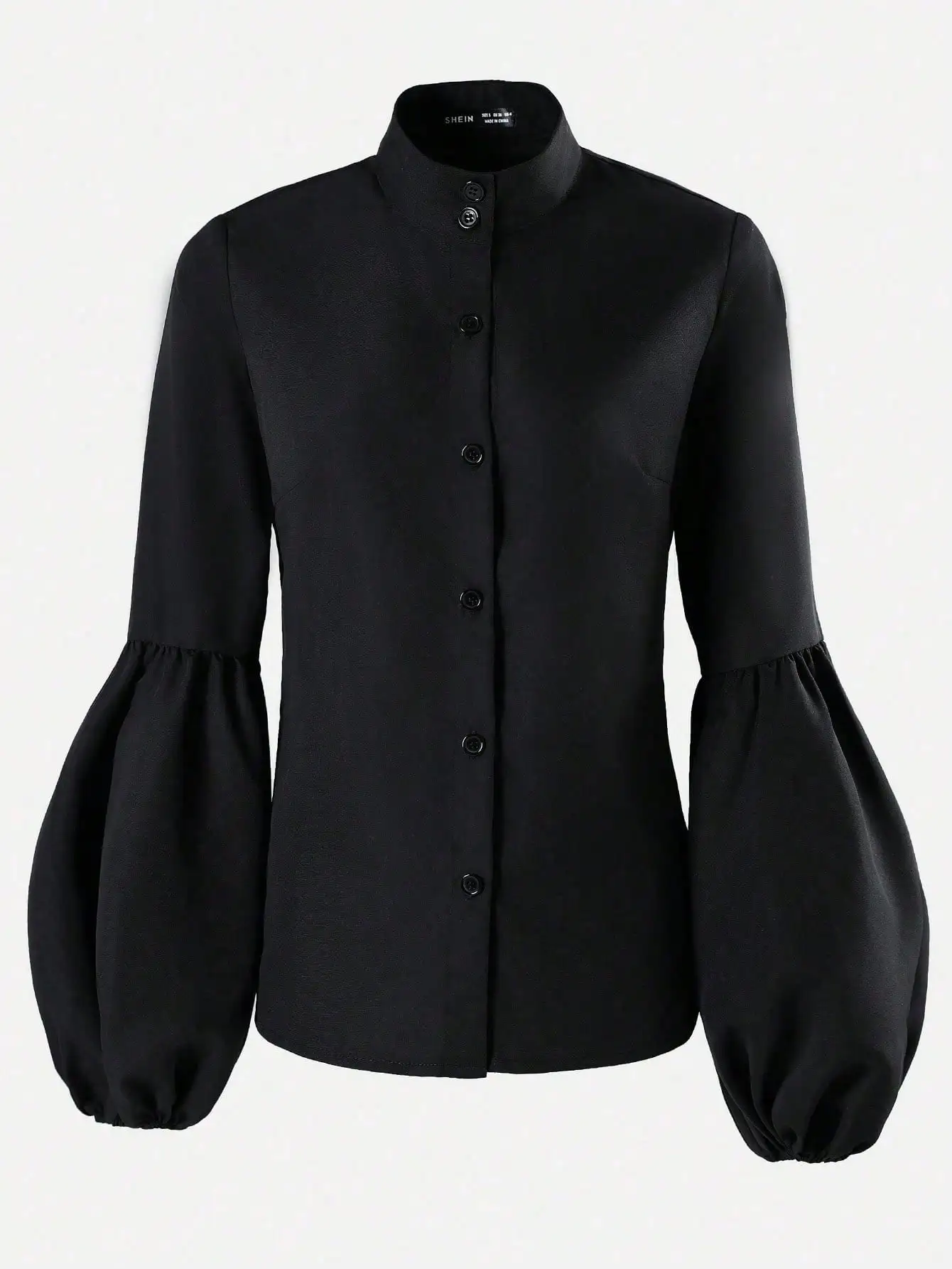 Elegant casual woven small stand collar button lantern sleeve women's spring and autumn shirt
Elegant casual woven small stand collar button lantern sleeve women's spring and autumn shirt