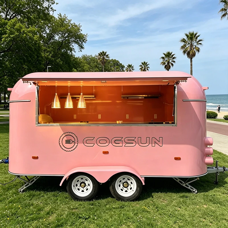 COGSUN Street Mobile BBQ Fast Food Trailer Professional Customzied With Full Kitchen Coffee Hot Dog Hamburger Food Truck
COGSUN Street Mobile BBQ Fast Food Trailer Professional Customzied With Full Kitchen Coffee Hot Dog Hamburger Food Truck