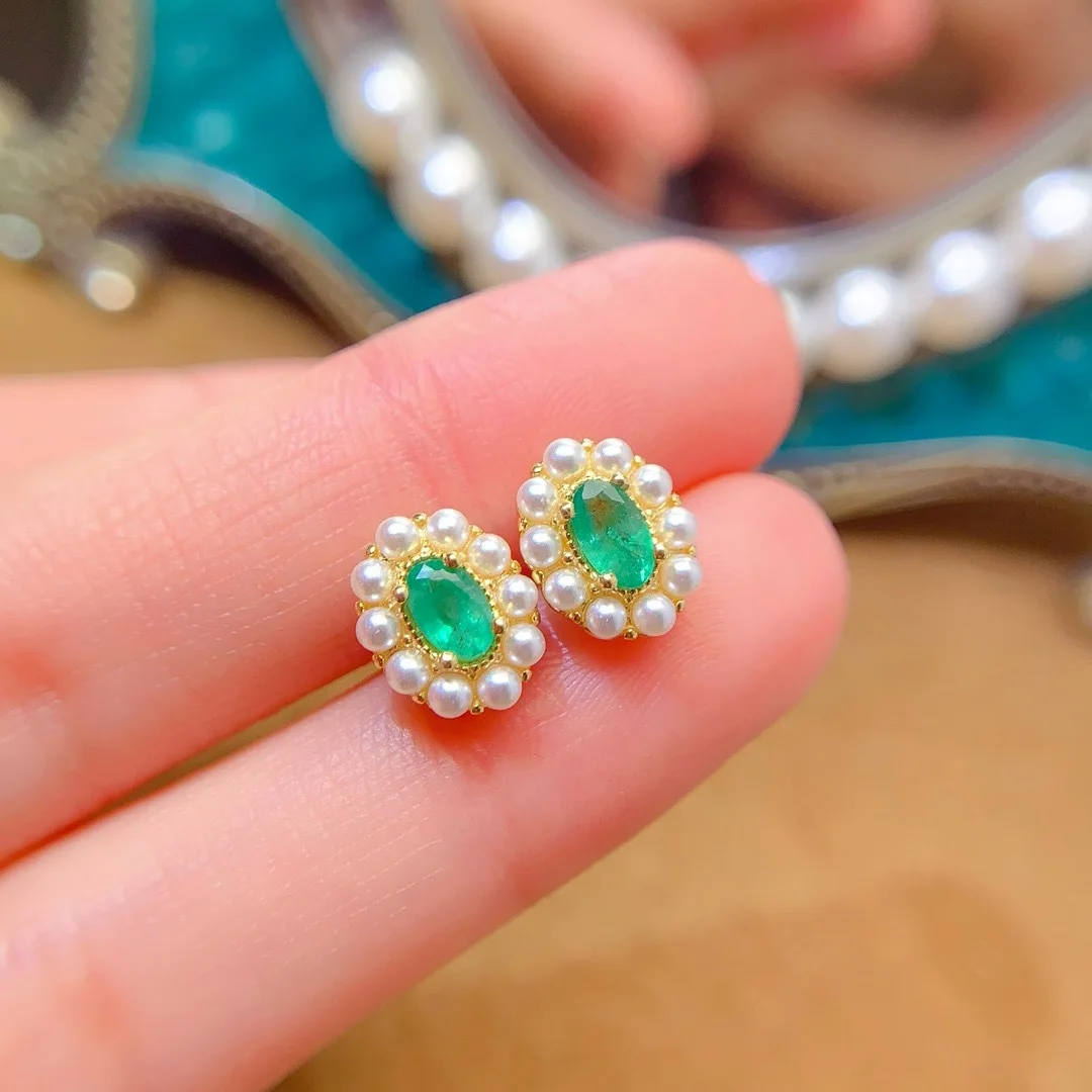 Boutique Jewelry Women's Natural Gem Earrings 925 Pure Silver Plated 18K Gold 3x5mm Emerald Style Gift for Girlfriend Wedd
Boutique Jewelry Women's Natural Gem Earrings 925 Pure Silver Plated 18K Gold 3x5mm Emerald Style Gift for Girlfriend Wedd