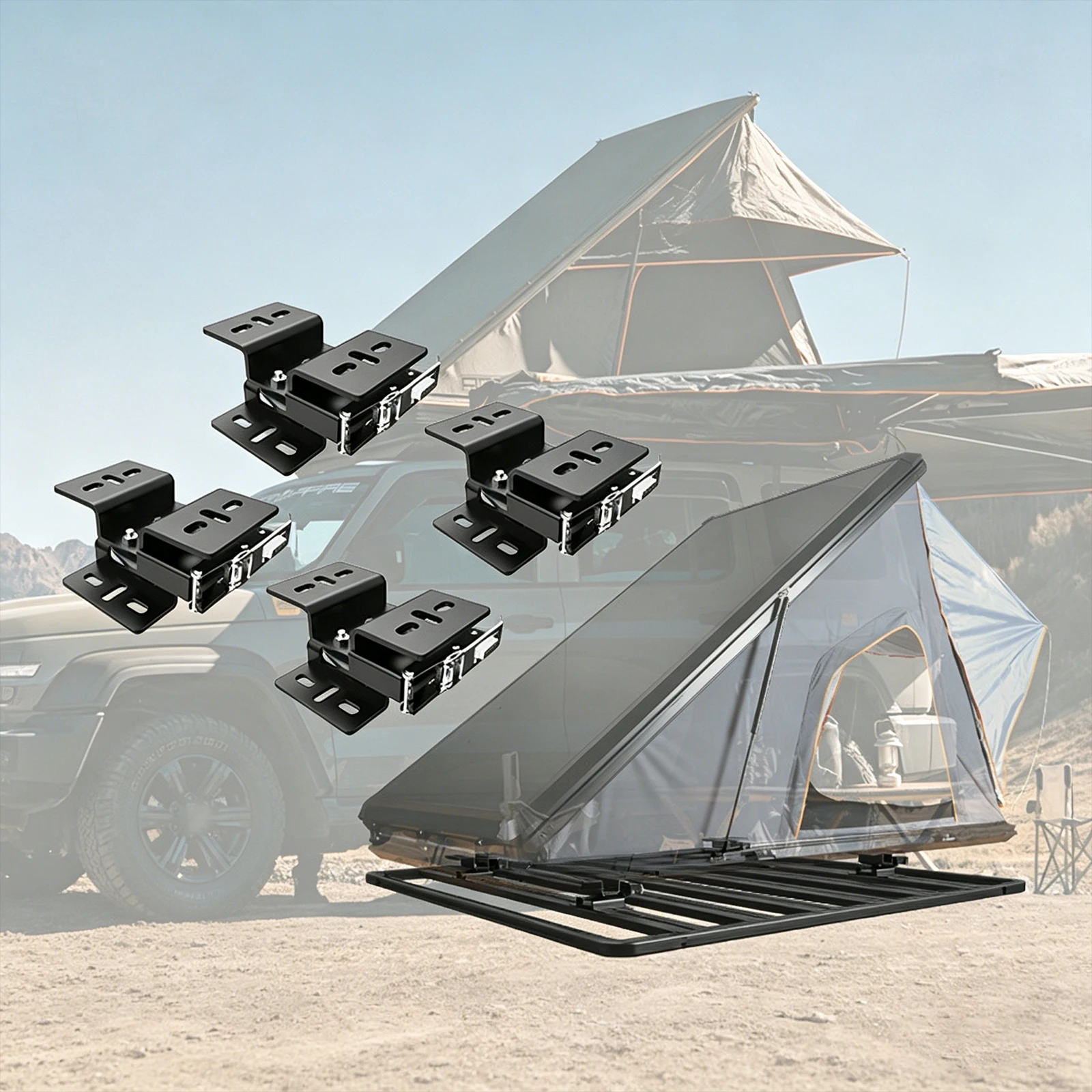 4 Pcs Rooftop Quick Release Tent Mount Brackets High Performance Portable Sturdy Replacement Accessories for Outdoor Activities
4 Pcs Rooftop Quick Release Tent Mount Brackets High Performance Portable Sturdy Replacement Accessories for Outdoor Activities