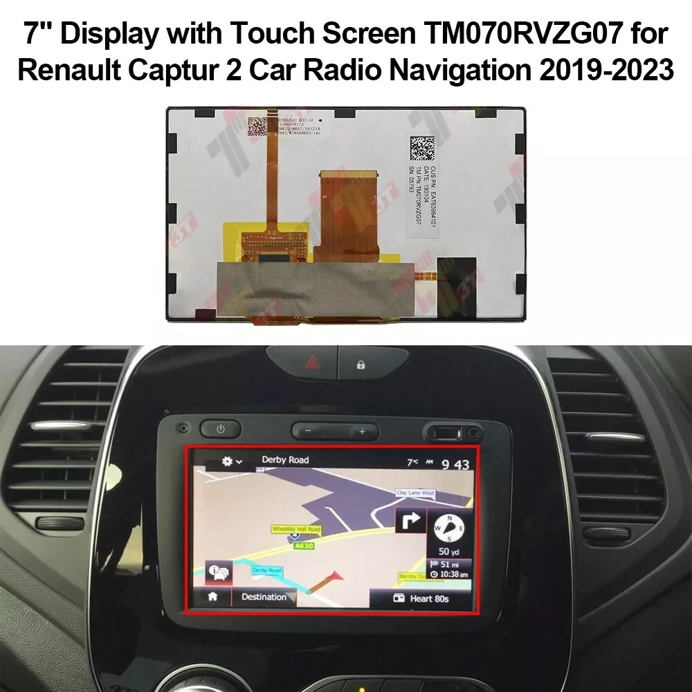 Dashboard 7" Display with Touch Screen TM070RVZG07 for Renault Captur 2 Radio Navigation
Dashboard 7" Display with Touch Screen TM070RVZG07 for Renault Captur 2 Radio Navigation