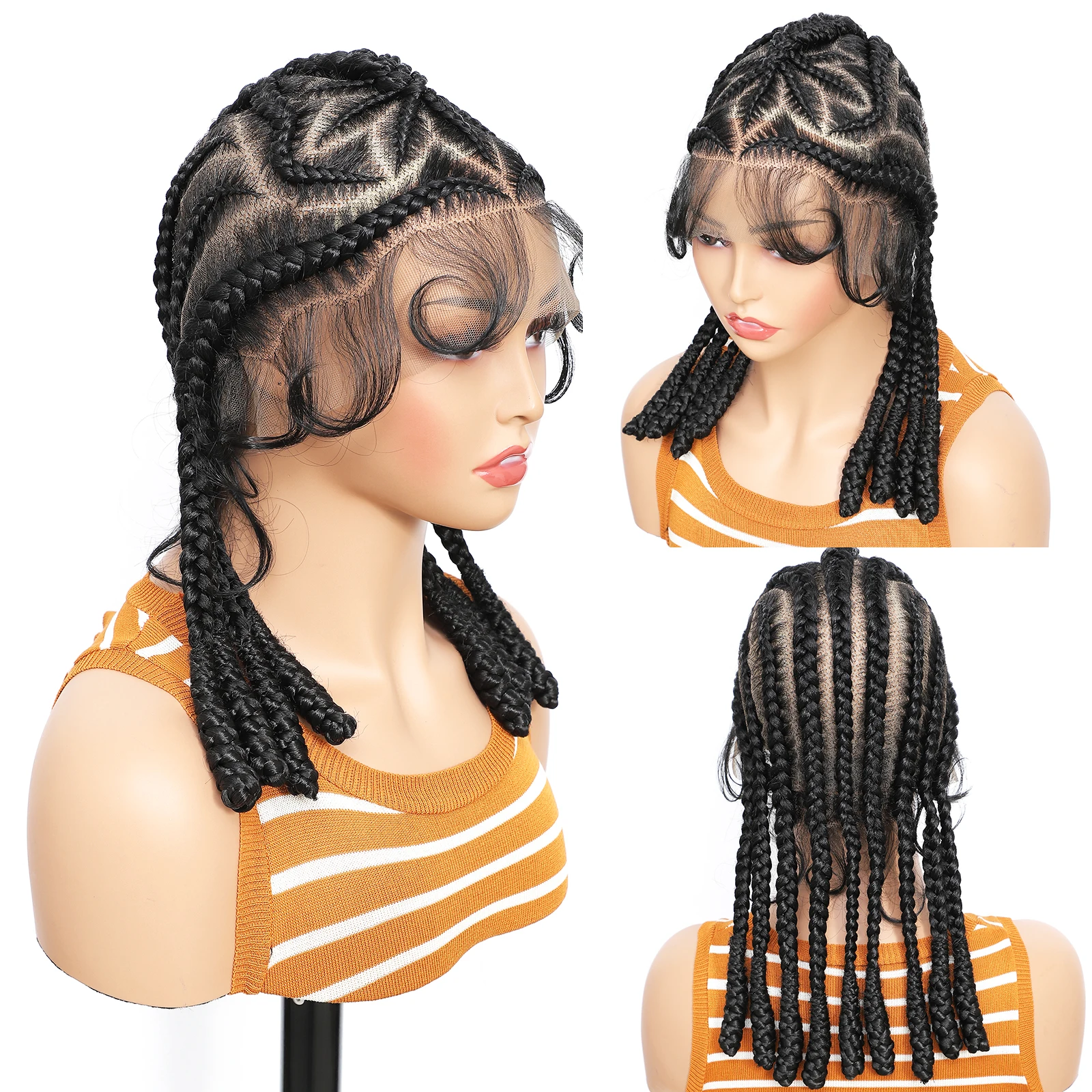 Синтетические полные кружевные косички, плетеные парики, 16-дюймовые кружевные фронтальные косички, парики для чернокожих женщин, кружевные плетеные парики с волосами ребенка 
Синтетические полные кружевные косички, плетеные парики, 16-дюймовые кружевные фронтальные косички, парики для чернокожих женщин, кружевные плетеные парики с волосами ребенка