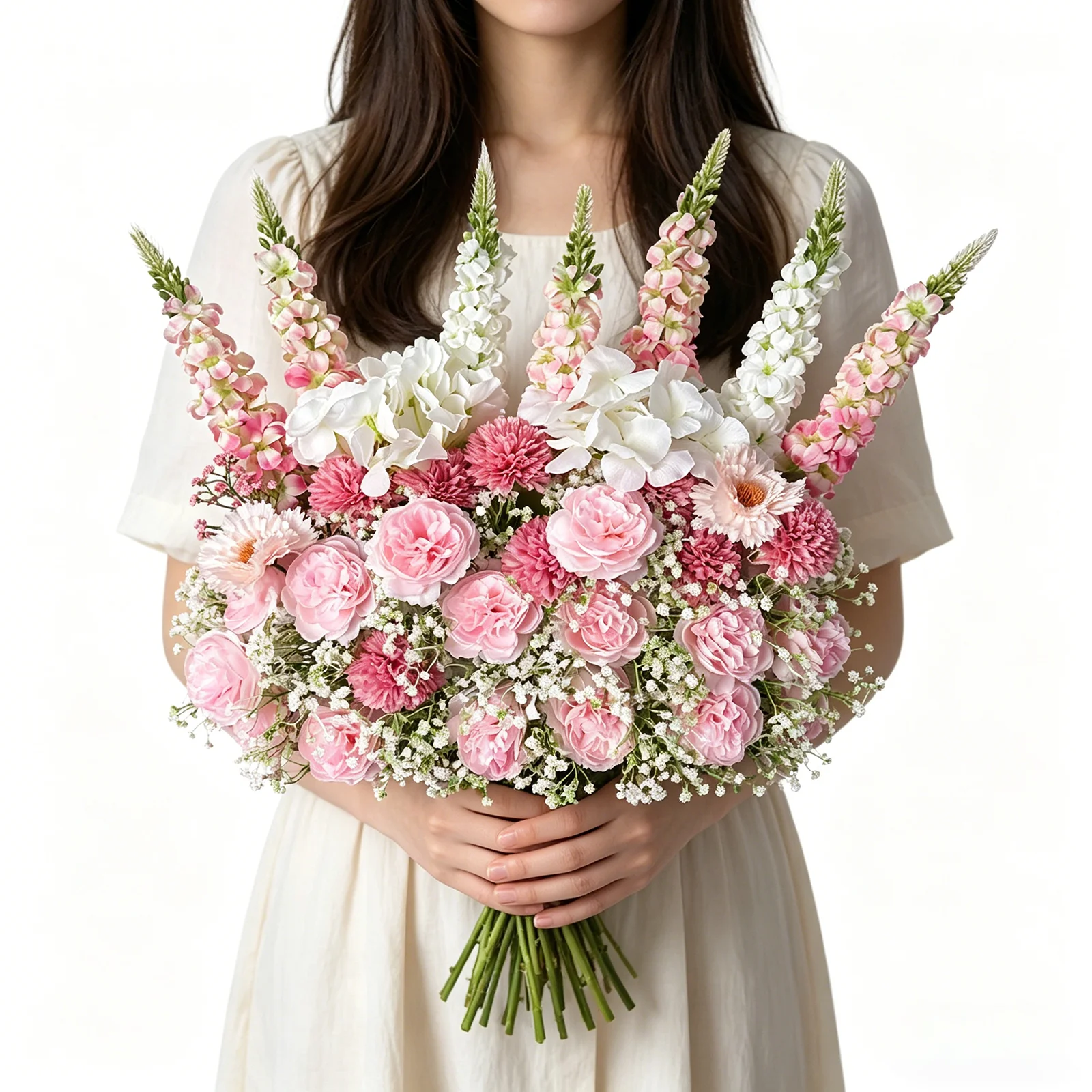Pink Rose Delphinium Artificial Flower Arrangement Fake Silk Flower for Home Living Room Table Centerpiece Wedding Party Decor
Pink Rose Delphinium Artificial Flower Arrangement Fake Silk Flower for Home Living Room Table Centerpiece Wedding Party Decor