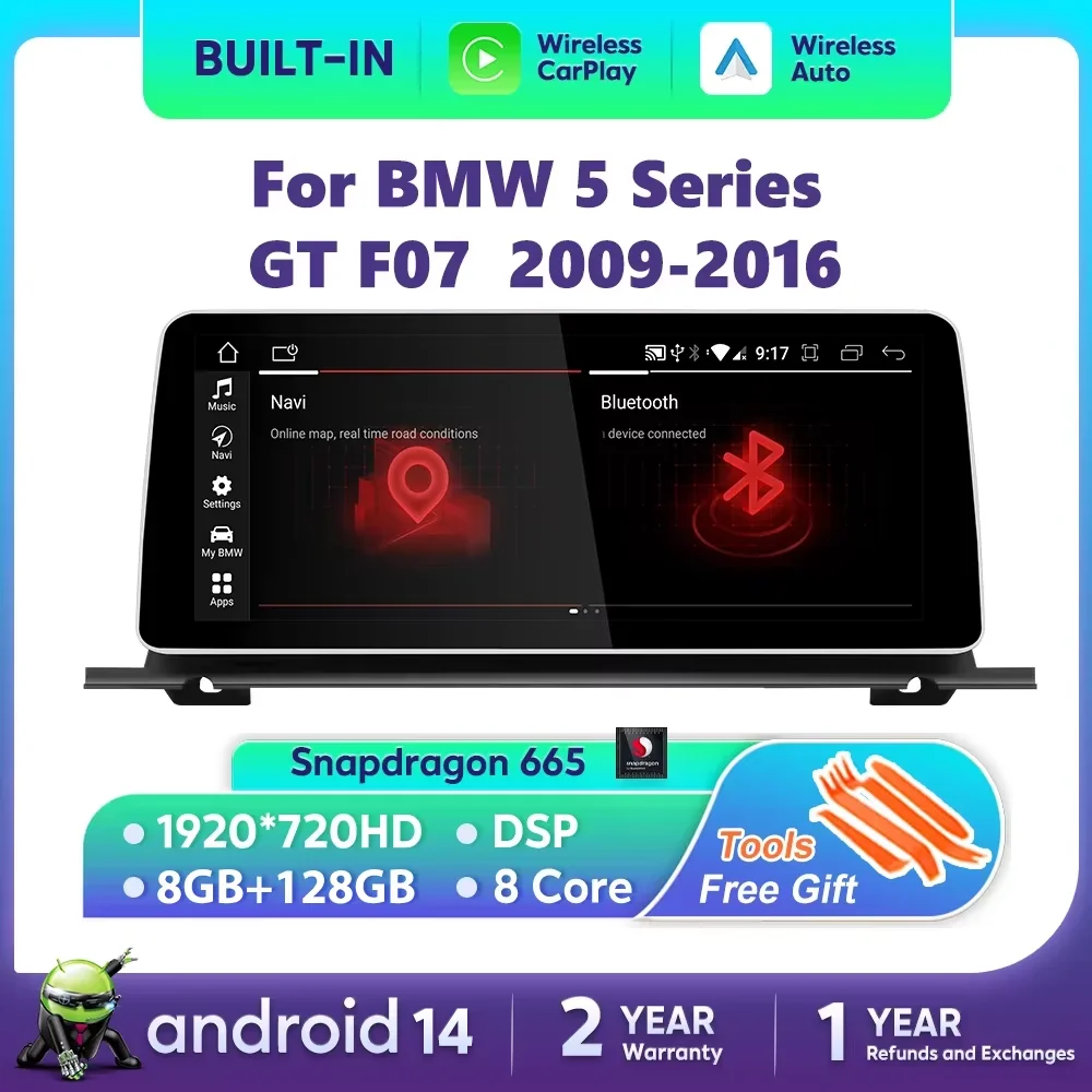 Android 14 Wireless CarPlay For BMW 5 Series GT F07 2009-2016 Multiemdia Player Car Radio Screen GPS Stereo DSP 4G WiFi
Android 14 Wireless CarPlay For BMW 5 Series GT F07 2009-2016 Multiemdia Player Car Radio Screen GPS Stereo DSP 4G WiFi
