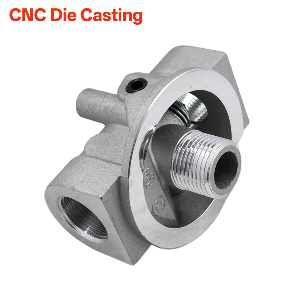 Custom Die-Casting Services Fuel Tank Filter Base Inlet and Outlet Ports 1-inch NPT CNC Machining and Milling of Complex Parts
Custom Die-Casting Services Fuel Tank Filter Base Inlet and Outlet Ports 1-inch NPT CNC Machining and Milling of Complex Parts