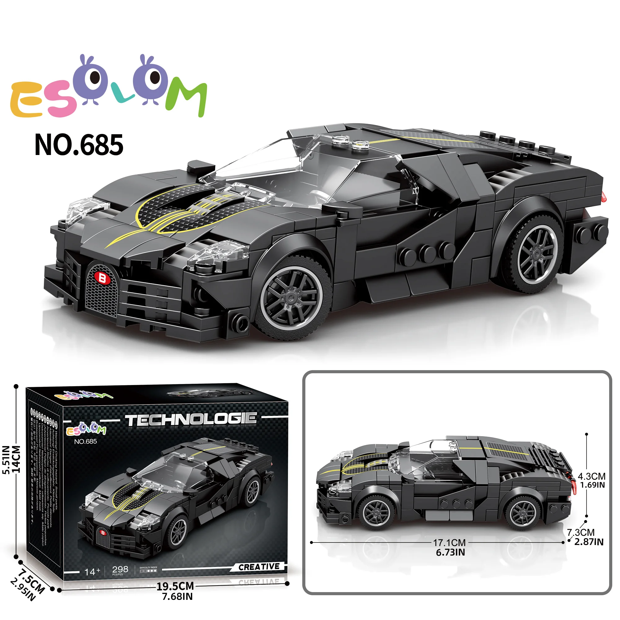 1:24 Scale Racing Car DIY Blocks Set - 298 Pieces Realistic Building Model Kit with Full-Color Assembly Guide for Kids & Adults
1:24 Scale Racing Car DIY Blocks Set - 298 Pieces Realistic Building Model Kit with Full-Color Assembly Guide for Kids & Adults