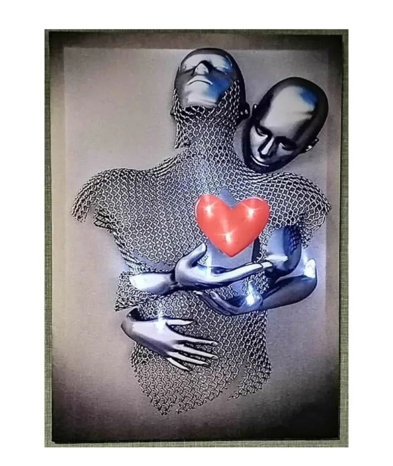 Canvas painting led metallic love heart wall decoration Fashion lighted painting, lighted canvas painting
Canvas painting led metallic love heart wall decoration Fashion lighted painting, lighted canvas painting