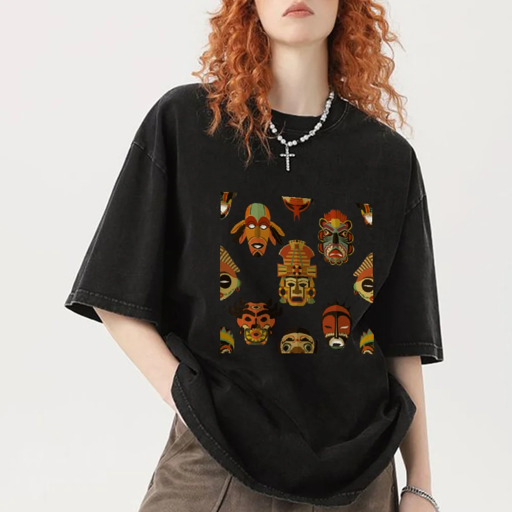 Mayan Culture Style Printed T - Shirt Vintage Washed Beach Style Unisex Retro Fun Women's Summer Short Sleeve Gothic Style
Mayan Culture Style Printed T - Shirt Vintage Washed Beach Style Unisex Retro Fun Women's Summer Short Sleeve Gothic Style