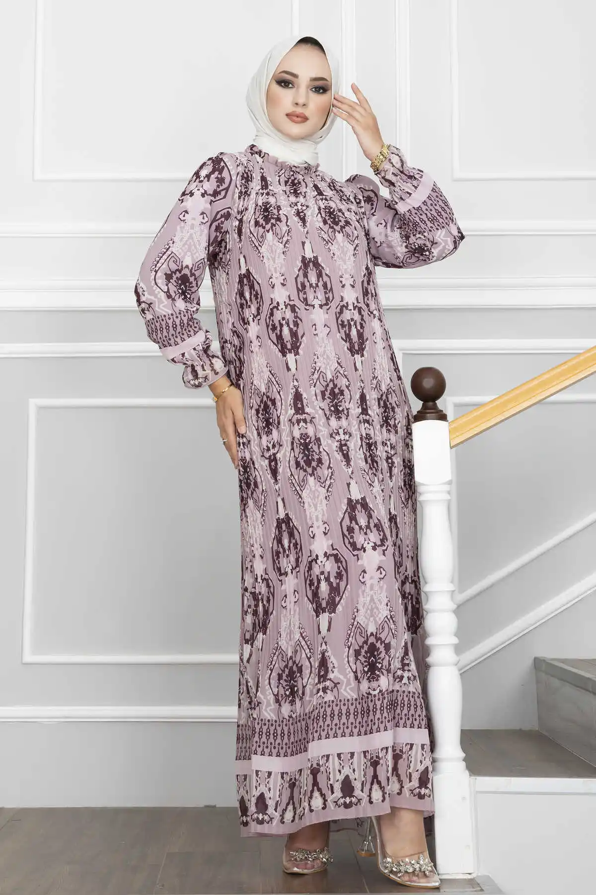 Muslim Fashion Patterned Pleated Islamic Clothing Evening Dress Robe Femme Musulmane Abayas For Women Kaftan Eid Long Turkey
Muslim Fashion Patterned Pleated Islamic Clothing Evening Dress Robe Femme Musulmane Abayas For Women Kaftan Eid Long Turkey
