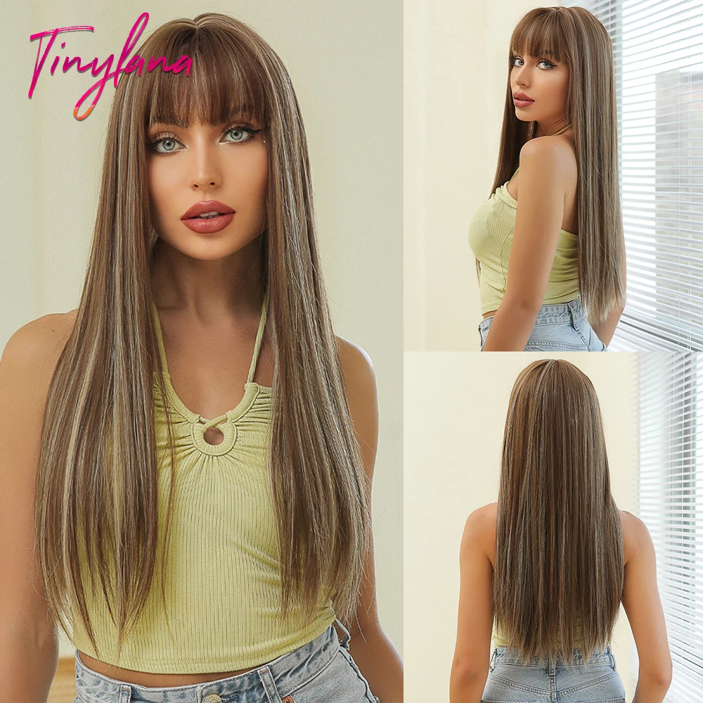 Brown Mixed White Long Straight Synthetic Wig with Bangs Honey Brown Blonde Hair for Women Cosplay Natural Heat Resistant Wig
Brown Mixed White Long Straight Synthetic Wig with Bangs Honey Brown Blonde Hair for Women Cosplay Natural Heat Resistant Wig