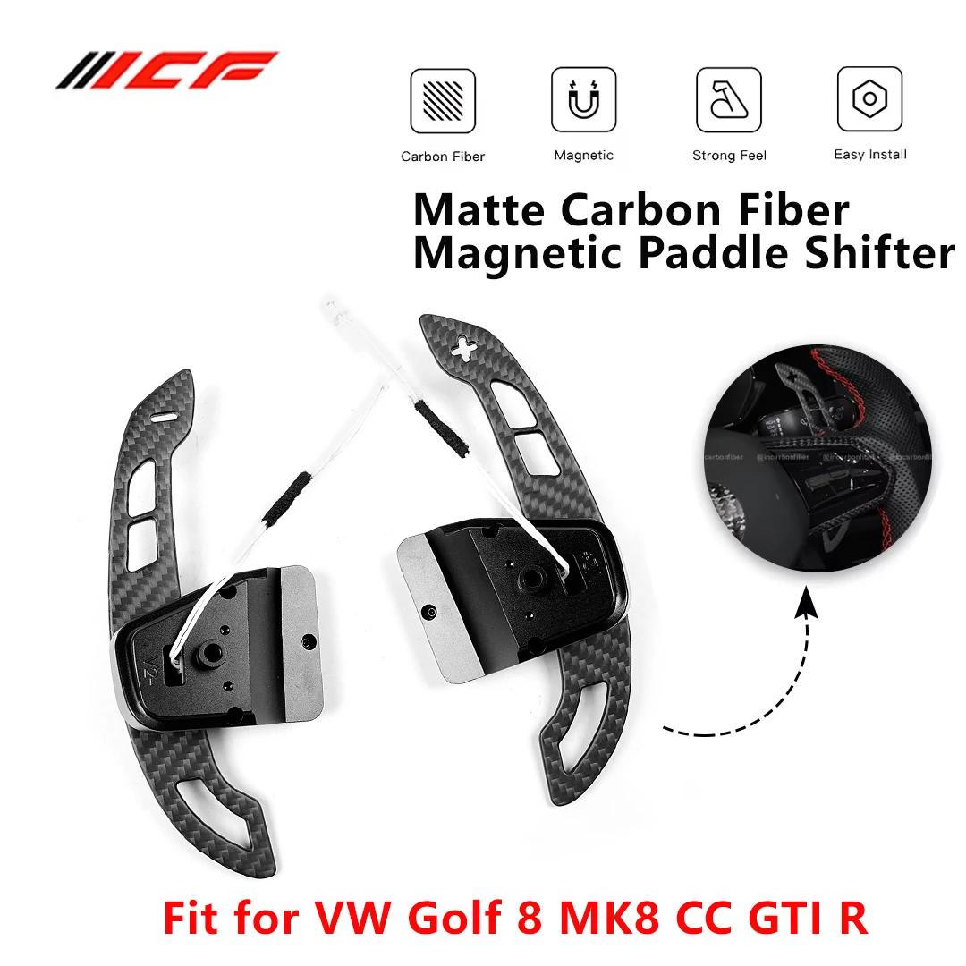 Matte Carbon Fiber Magnetic Paddle Shifter For Volkswagen Golf 8 MK8 CC GTI R Car Modified Interior Magnetic Attraction Function
Matte Carbon Fiber Magnetic Paddle Shifter For Volkswagen Golf 8 MK8 CC GTI R Car Modified Interior Magnetic Attraction Function