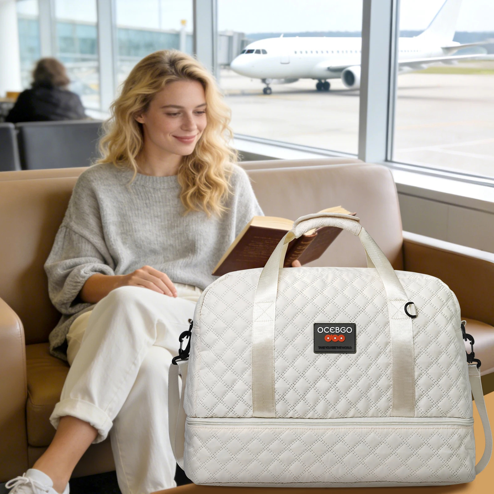 New Large Capacity Travel Duffel Bag, Lightweight Multi-Pocket Handbag with Separate Shoe Compartment, Ideal for Fitness and Short Distance Trips
New Large Capacity Travel Duffel Bag, Lightweight Multi-Pocket Handbag with Separate Shoe Compartment, Ideal for Fitness and Short Distance Trips