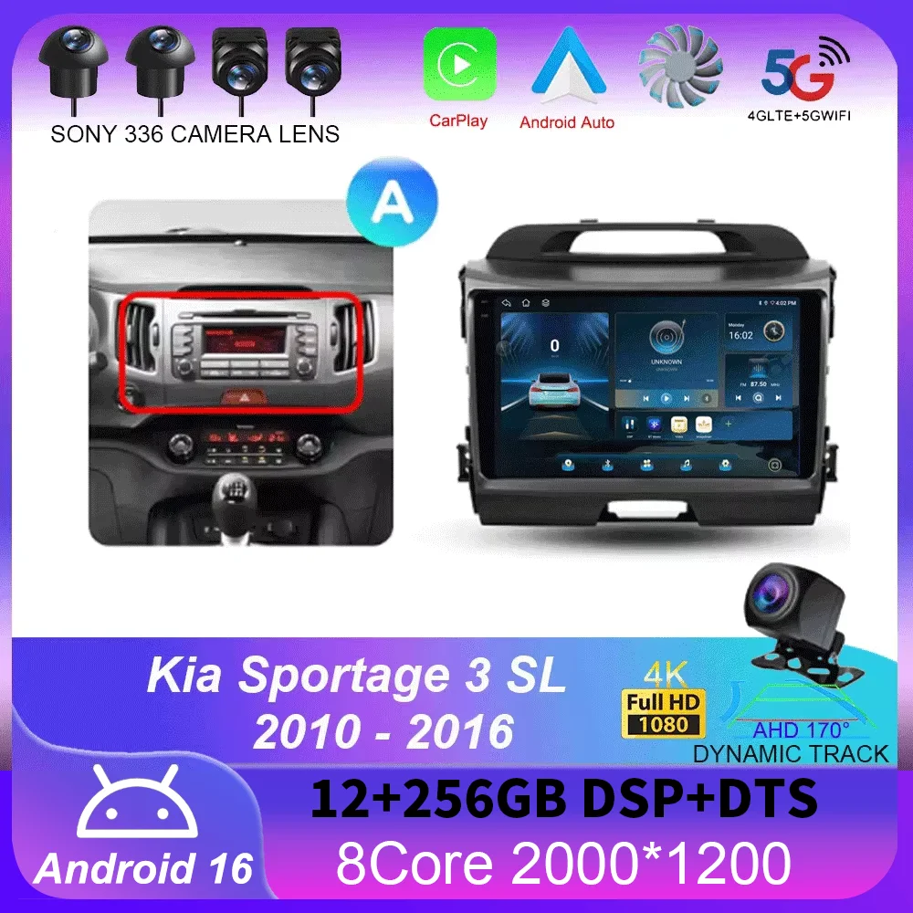 For Kia Sportage 3 SL 2010 - 2016 Carplay Auto 4G+WIFI GPS Car Radio Navigation Multimedia Video Player Stereo BT Android 16
For Kia Sportage 3 SL 2010 - 2016 Carplay Auto 4G+WIFI GPS Car Radio Navigation Multimedia Video Player Stereo BT Android 16