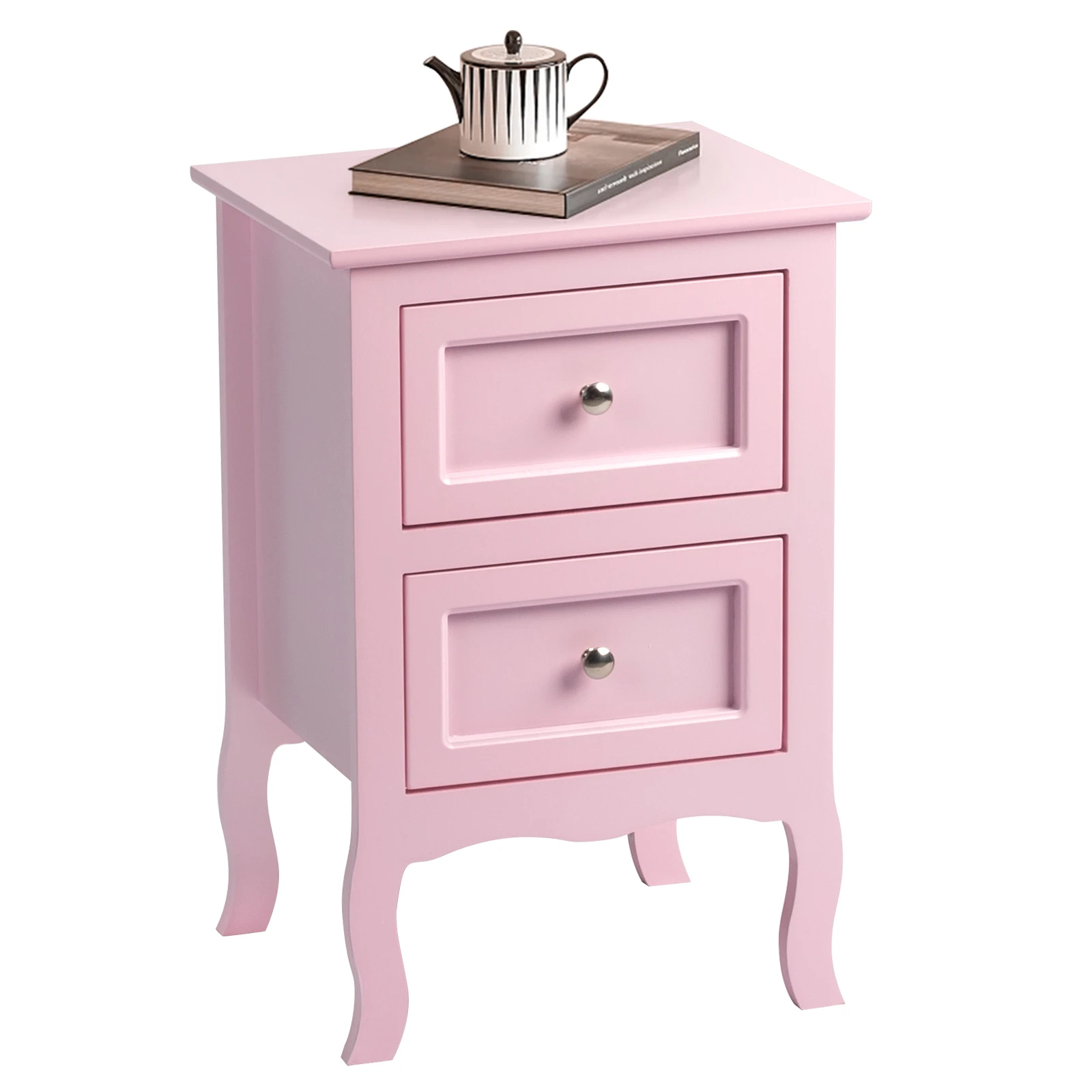 Macaron powder, MDF spray paint, 40*30*60cm, two-drawer bedside table, pastoral style 1pc
Macaron powder, MDF spray paint, 40*30*60cm, two-drawer bedside table, pastoral style 1pc