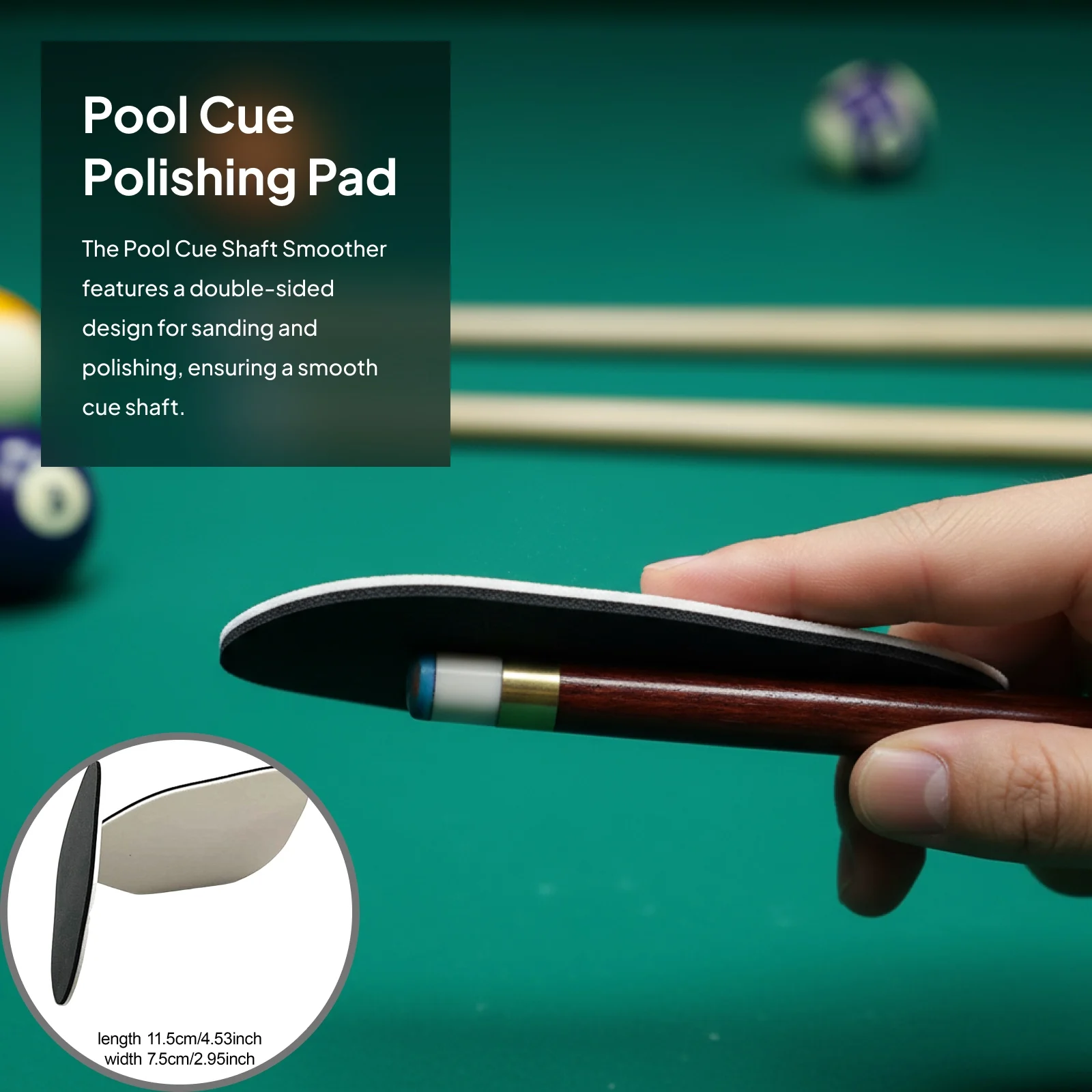 Pool Cue Sponge Polishing Pad Billiard Cue Shaft Smoother and Burnisher Two Sided Billiard Cue Cleaner Accessories
Pool Cue Sponge Polishing Pad Billiard Cue Shaft Smoother and Burnisher Two Sided Billiard Cue Cleaner Accessories