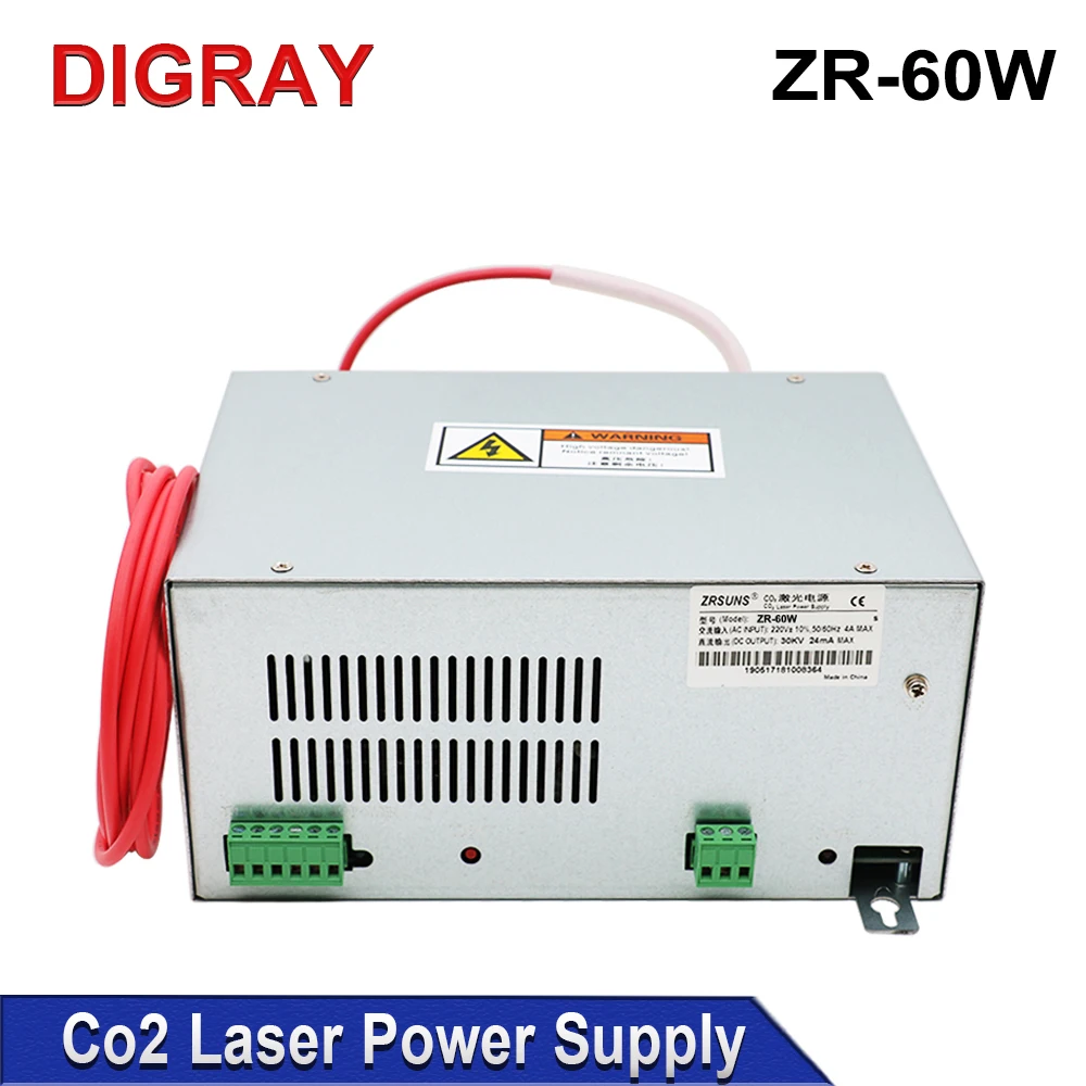 DIGRAY ZRSUNS-60W лазерный источник питания для 50 Вт 60 Вт Co2 стеклянная лазерная трубка гравировальная и режущая машина 2 года гарантии.
DIGRAY ZRSUNS-60W лазерный источник питания для 50 Вт 60 Вт Co2 стеклянная лазерная трубка гравировальная и режущая машина 2 года гарантии.