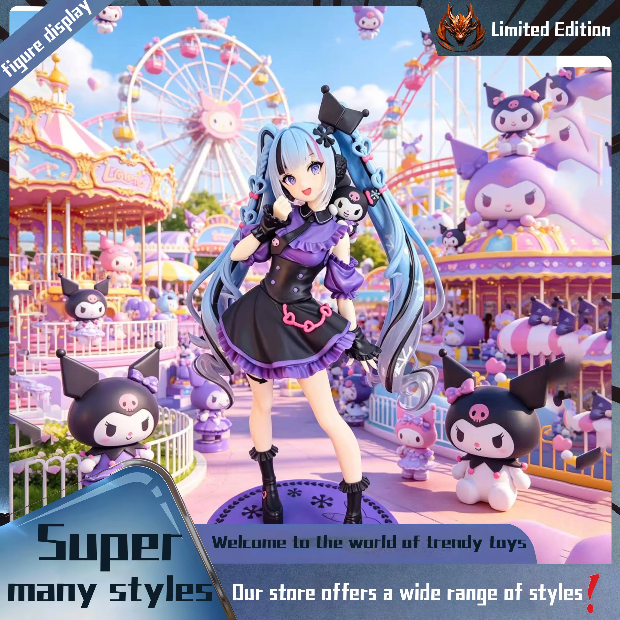 Kulomi - Hatsune Miku Peripheral figurine model table decoration, birthday gift, trendy toy scene decoration, car decoration
Kulomi - Hatsune Miku Peripheral figurine model table decoration, birthday gift, trendy toy scene decoration, car decoration