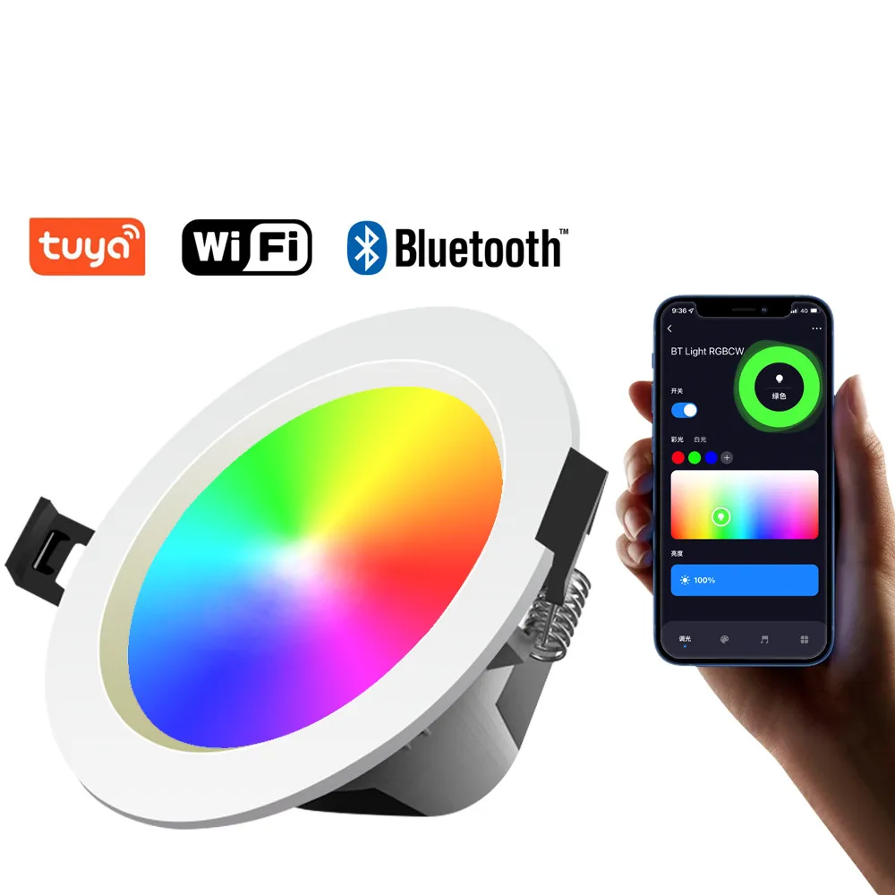 WiFi Smart Light Led Downlight Ceiling Lamp Color RGBCCT Wake-Up Compatible with Alexa and Google Assistant Smart WIFI Downlight
WiFi Smart Light Led Downlight Ceiling Lamp Color RGBCCT Wake-Up Compatible with Alexa and Google Assistant Smart WIFI Downlight