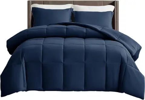 Lux Decor 1Pc Bed Comforter - Down Alternative Box Stitched Fluffy Comforter - Duvet Insert 102" x 90"