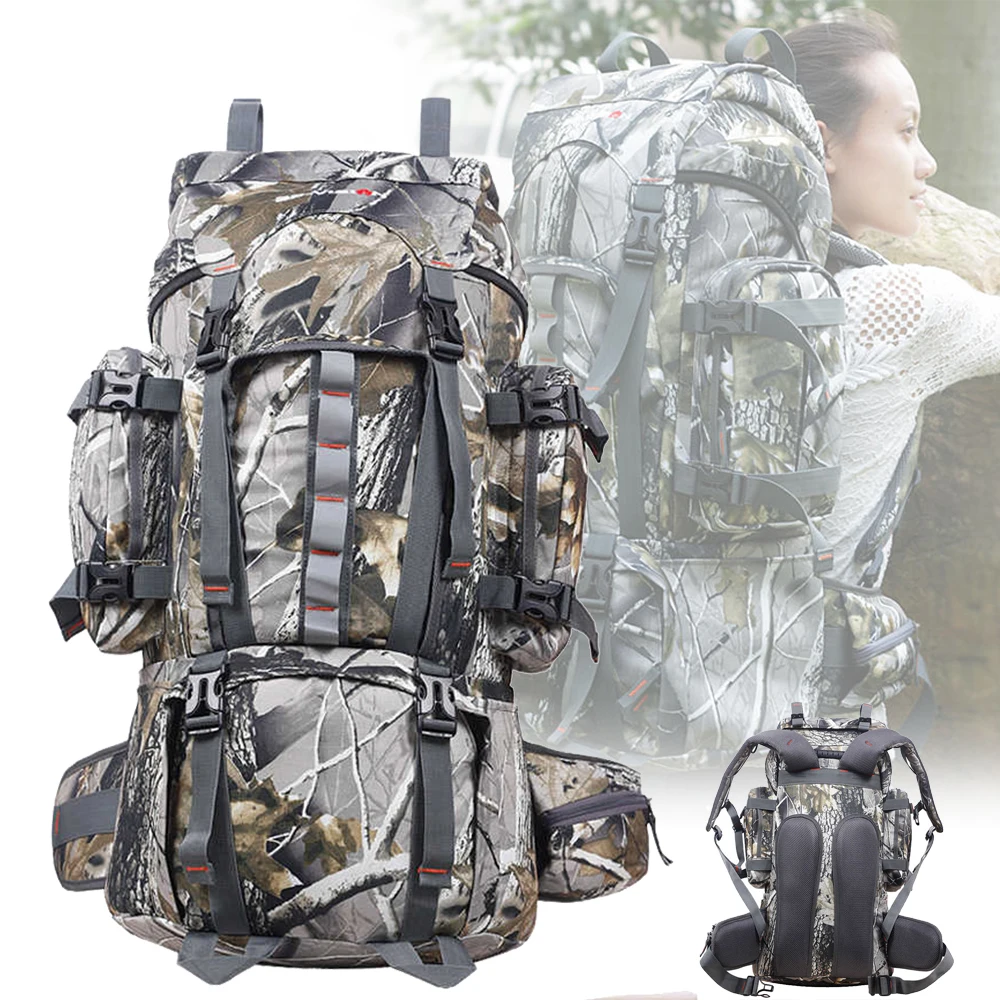 Tactical 60L Backpack Bionic Camouflage Waterproof Large Capacity Backpack With Rain Cover for Mountaineering Travel Hunting
Tactical 60L Backpack Bionic Camouflage Waterproof Large Capacity Backpack With Rain Cover for Mountaineering Travel Hunting