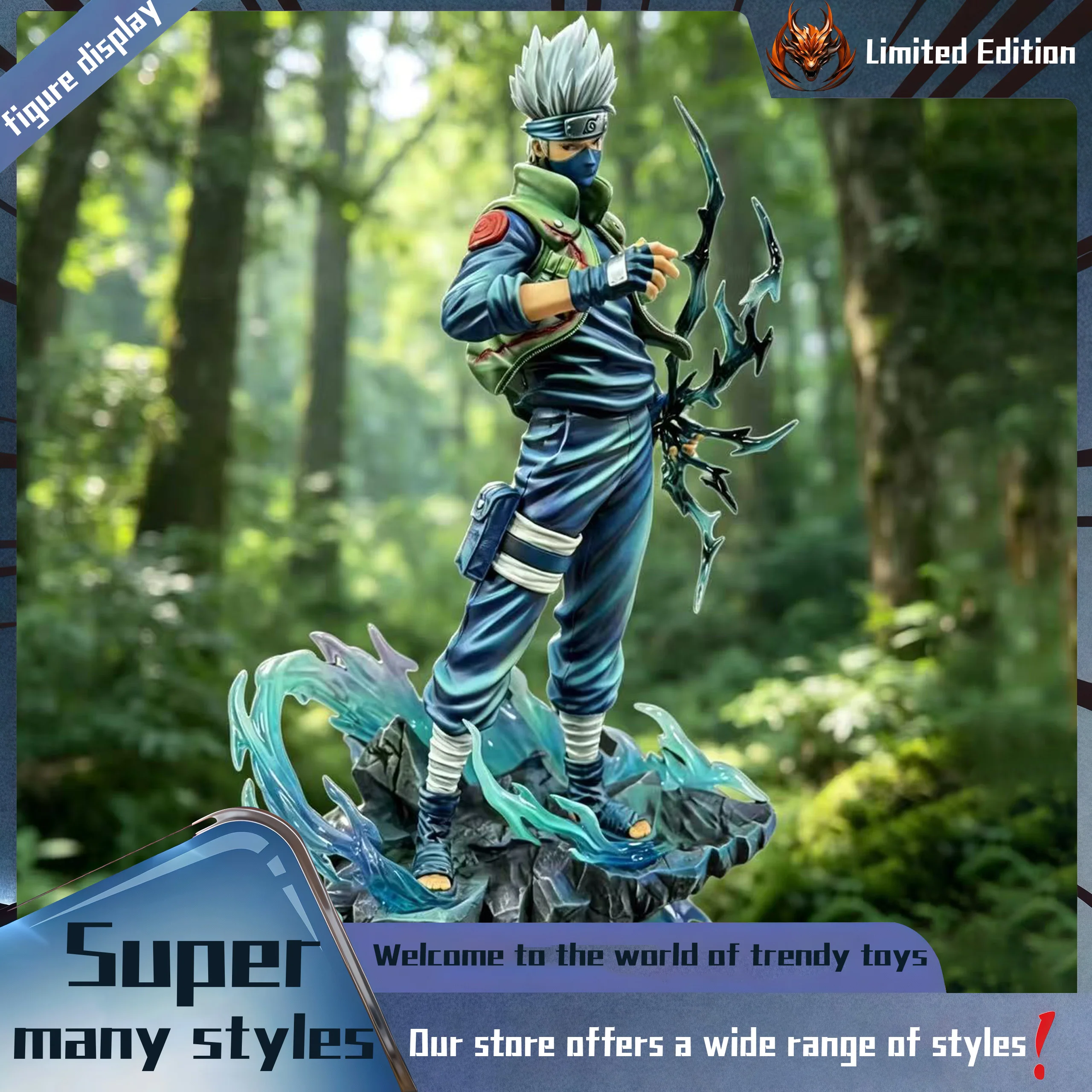 Kakashi Peripheral figurine model table decoration, birthday gift, trendy toy scene decoration, car decoration
Kakashi Peripheral figurine model table decoration, birthday gift, trendy toy scene decoration, car decoration
