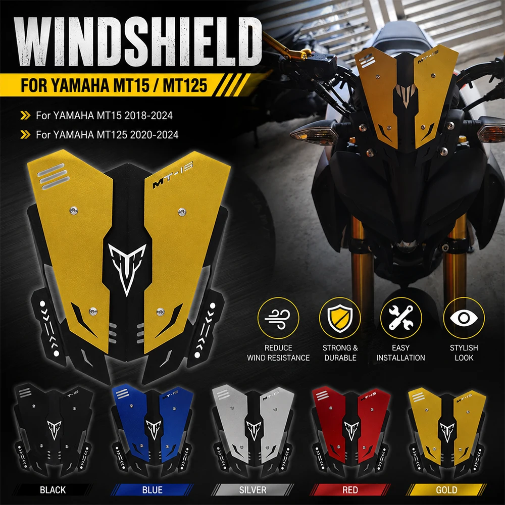 MT 15 125 Motorcycle Windshield WindDeflector Guard Windscreen Windproof Hood For YAMAHA MT15 MT-15 2022 2023 2024 MT125 MT-125
MT 15 125 Motorcycle Windshield WindDeflector Guard Windscreen Windproof Hood For YAMAHA MT15 MT-15 2022 2023 2024 MT125 MT-125