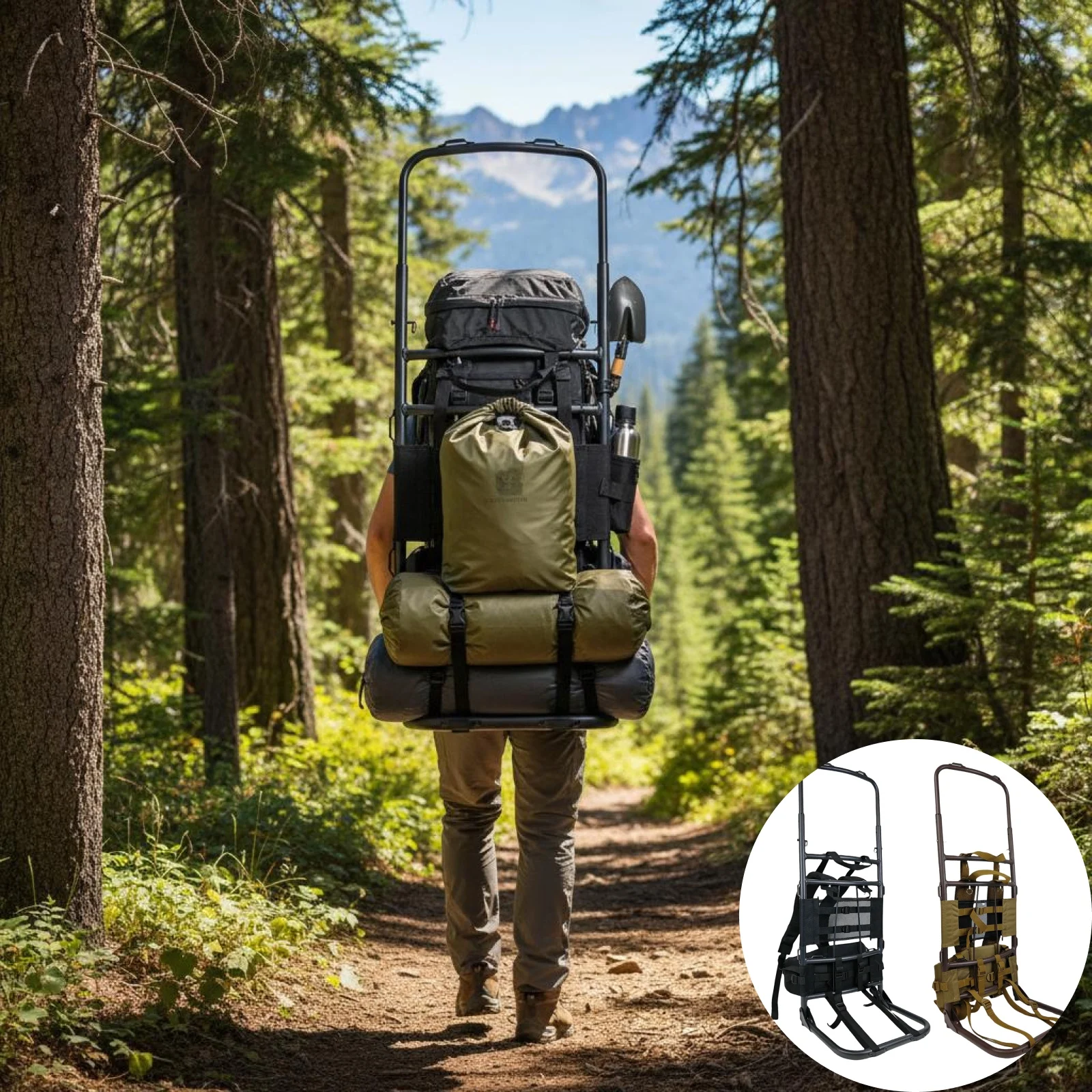Heavy Carrying Backpack Frame Aluminum Alloy Practical Lightweight Bag Frame Rucksack for Equipment Trekking Camping Outdoor
Heavy Carrying Backpack Frame Aluminum Alloy Practical Lightweight Bag Frame Rucksack for Equipment Trekking Camping Outdoor