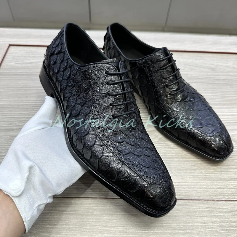 Novelty Black Faux Snake Leather Lace Up Dress Shoes Shiny Pointed Toe Business Formal Men's Oxford Shoes Comfort Derby Shoes
Novelty Black Faux Snake Leather Lace Up Dress Shoes Shiny Pointed Toe Business Formal Men's Oxford Shoes Comfort Derby Shoes