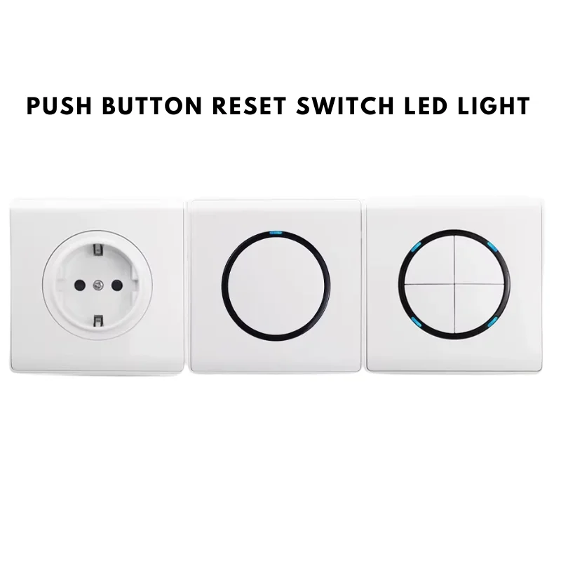 Push Button Switch EU 1 2 3 4 Gang 2 Way White Round LED Indicator Self-Reset Light Wall Switch On Off Double LED Push Button
Push Button Switch EU 1 2 3 4 Gang 2 Way White Round LED Indicator Self-Reset Light Wall Switch On Off Double LED Push Button
