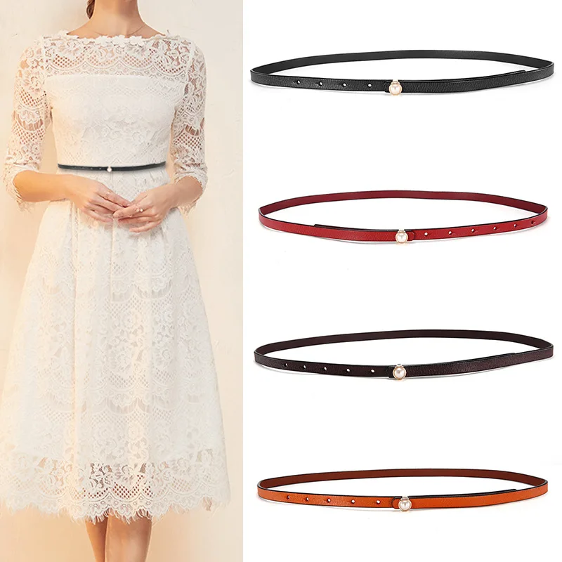 Stylish PU Leather Skinny Belt with Pearl Buckle Decorative Belt for Dress Sweater Pearl Ladies Belt
Stylish PU Leather Skinny Belt with Pearl Buckle Decorative Belt for Dress Sweater Pearl Ladies Belt