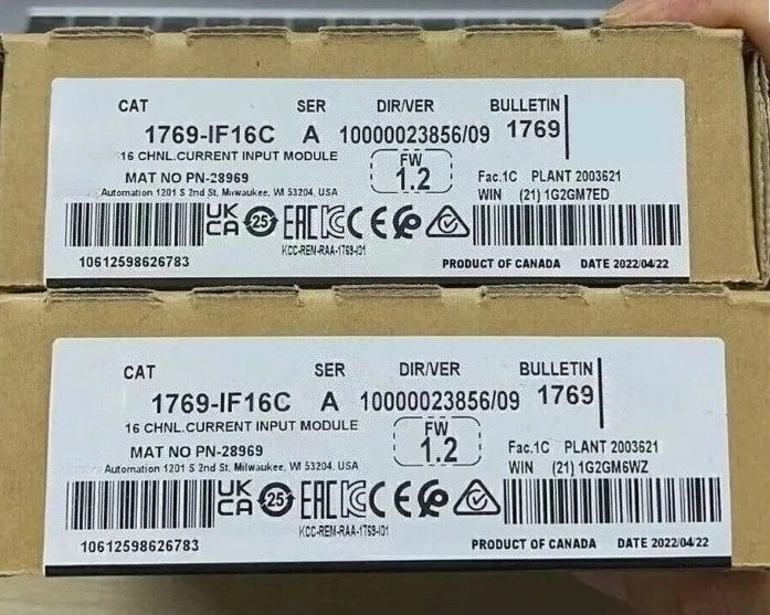 Совершенно новый оригинальный 1769-IF16C 1769IF16C 16-канальный модуль аналогового ввода тока Быстрая доставка
Совершенно новый оригинальный 1769-IF16C 1769IF16C 16-канальный модуль аналогового ввода тока Быстрая доставка