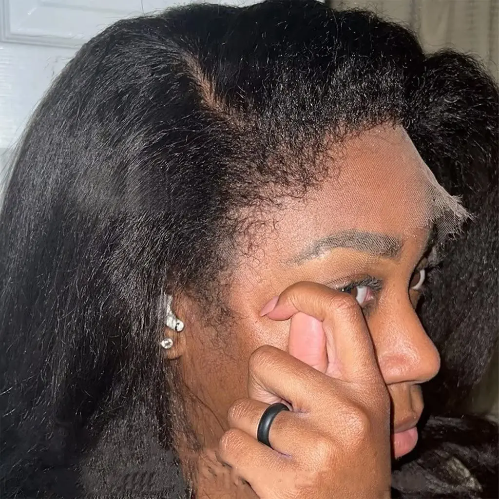 Yaki Straight Human Hair Bob Wigs For Women 13x4 Lace Frontal Wig Short Kinky Straight Lace Front Wigs PrePlucked with Baby Hair
Yaki Straight Human Hair Bob Wigs For Women 13x4 Lace Frontal Wig Short Kinky Straight Lace Front Wigs PrePlucked with Baby Hair