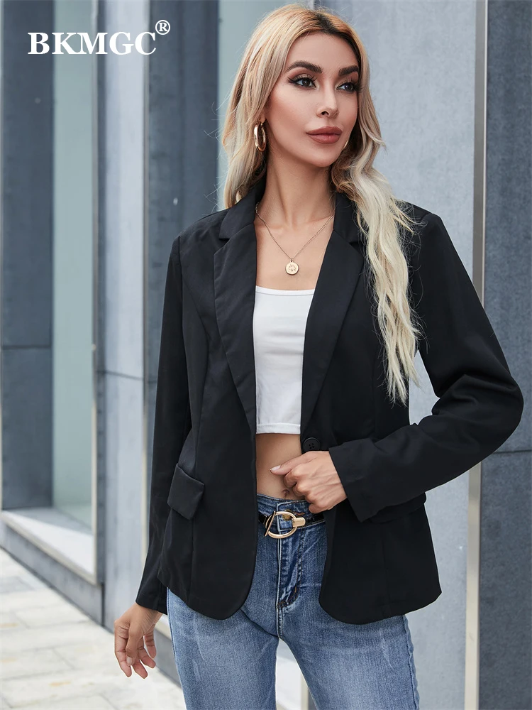 BKMGC Black Women Jacket and Blazer Fashion Spring Autumn Office Ladies Business Suit Street Solid One Button Women Coat 6819
BKMGC Black Women Jacket and Blazer Fashion Spring Autumn Office Ladies Business Suit Street Solid One Button Women Coat 6819