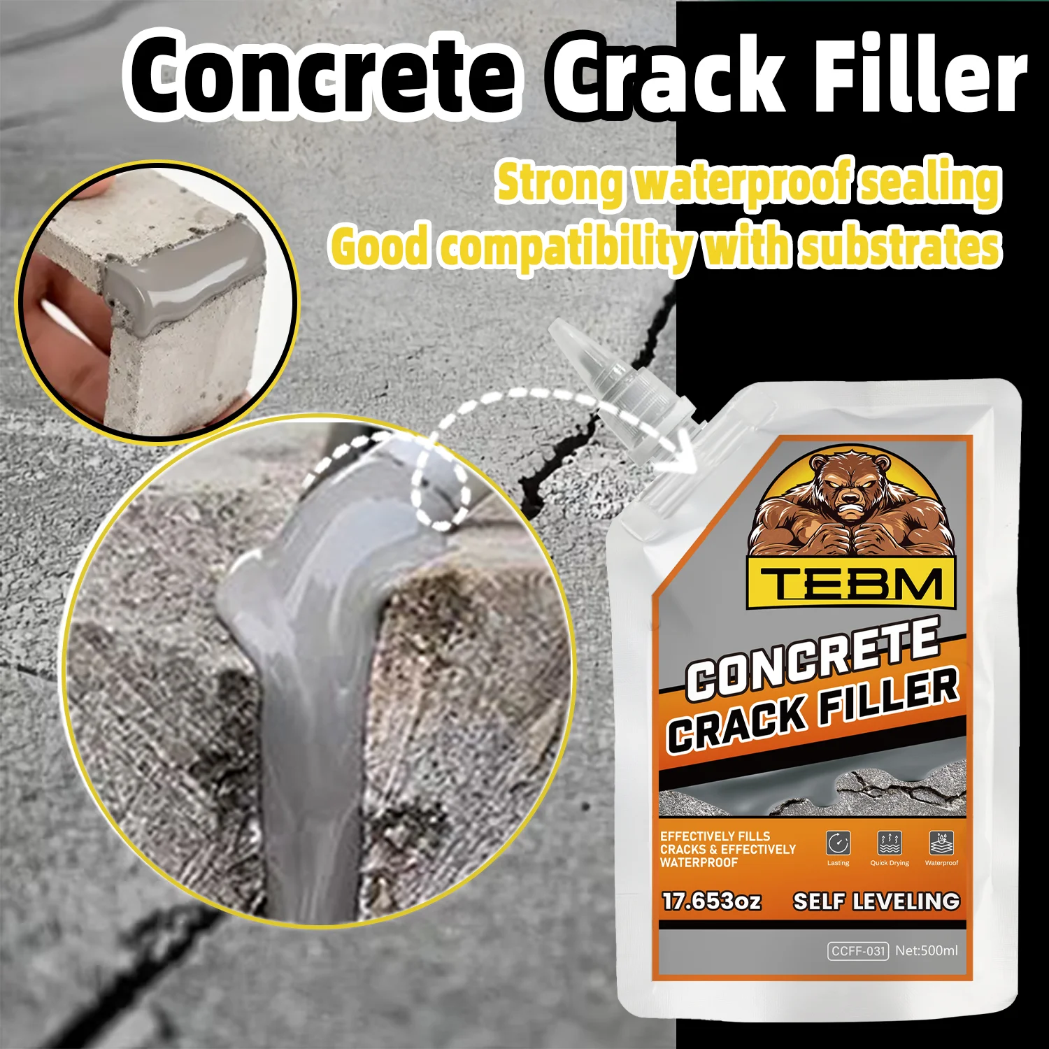 Sealant Roof Floor Caulking Glue For Concrete Joint Filling Sealant Crack Filler Repair Caulk Resistant Wall Joint Adhesive
Sealant Roof Floor Caulking Glue For Concrete Joint Filling Sealant Crack Filler Repair Caulk Resistant Wall Joint Adhesive