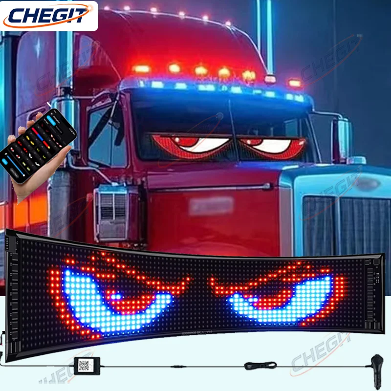 Truck eyes Matrix Pixel Panel Display Screen Flexible Car Graffiti Scrolling Text Animation Shop Reminder Light big truck Light
Truck eyes Matrix Pixel Panel Display Screen Flexible Car Graffiti Scrolling Text Animation Shop Reminder Light big truck Light