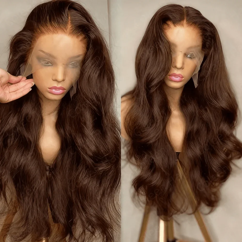 30 Inch Chocolate Brown Body Wave Lace Front Human Hair Wigs 250 Density Pre Plucked 13x4 HD Lace Frontal Wig Brazilian Hair
30 Inch Chocolate Brown Body Wave Lace Front Human Hair Wigs 250 Density Pre Plucked 13x4 HD Lace Frontal Wig Brazilian Hair