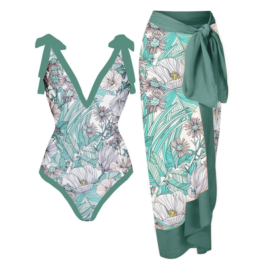 Printed Lace-Up One Piece Swimsuit & Cover Up Women's Summer Swiming Suit 2023 Luxury Shorts Bourkini Swimwear Patchwork
Printed Lace-Up One Piece Swimsuit & Cover Up Women's Summer Swiming Suit 2023 Luxury Shorts Bourkini Swimwear Patchwork